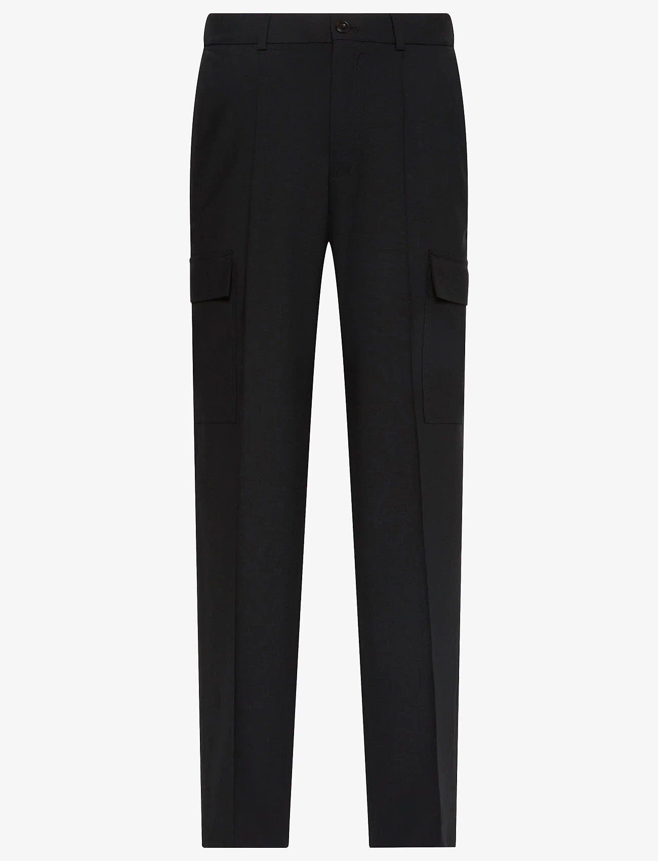 Calvin Klein - STRAIGHT BENGALINE CARGO PANTS - cargobukser - black - 0