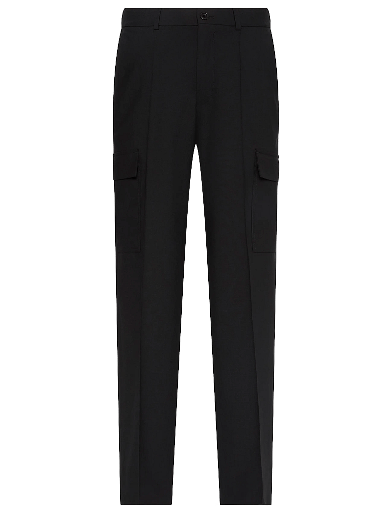 Calvin Klein - STRAIGHT BENGALINE CARGO PANTS - cargobukser - black - 0