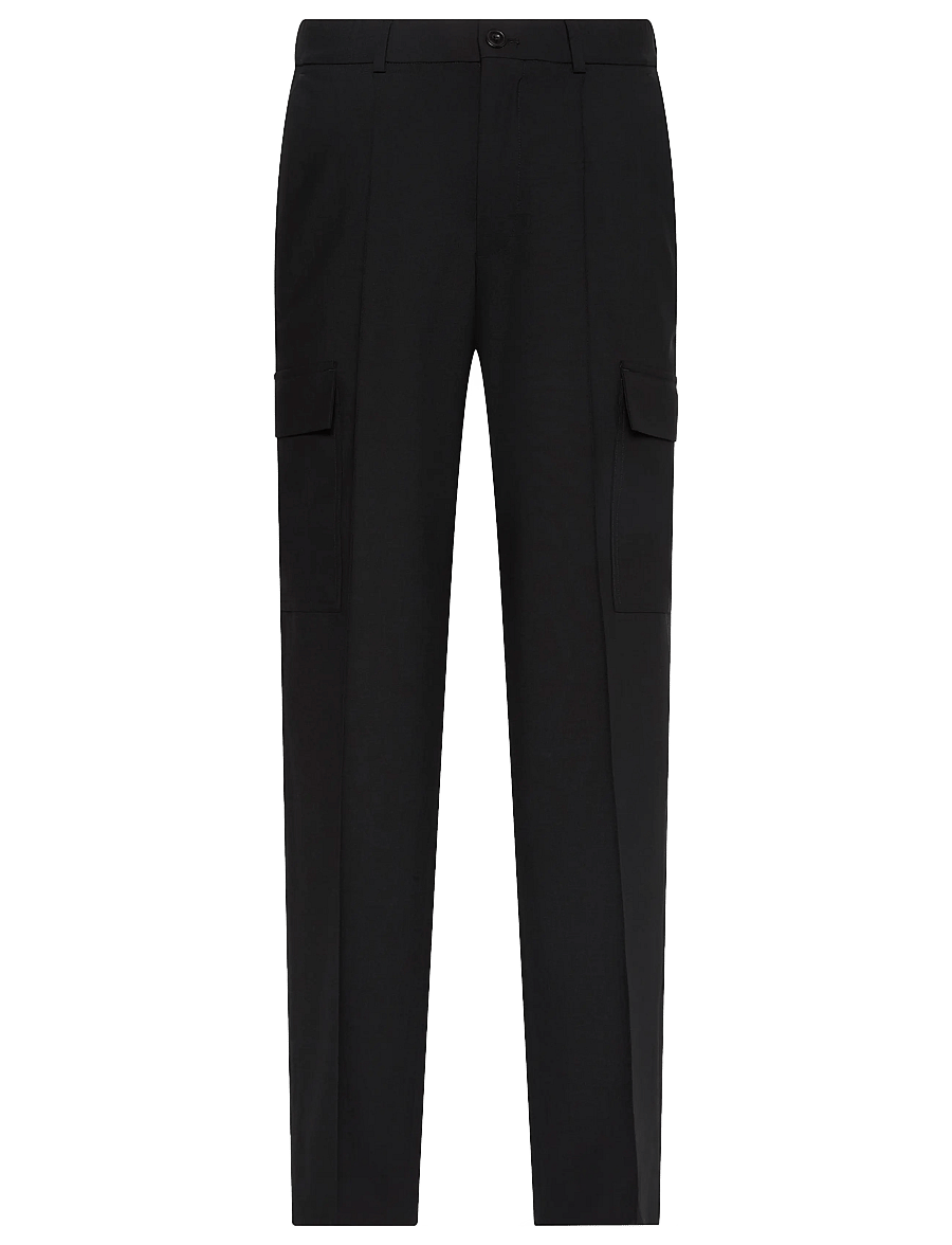 Calvin Klein - STRAIGHT BENGALINE CARGO PANTS - cargohose - black - 0