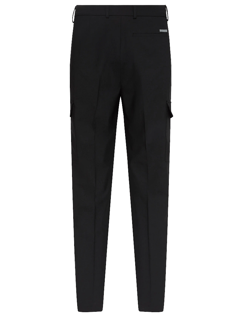 Calvin Klein - STRAIGHT BENGALINE CARGO PANTS - cargobukser - black - 1