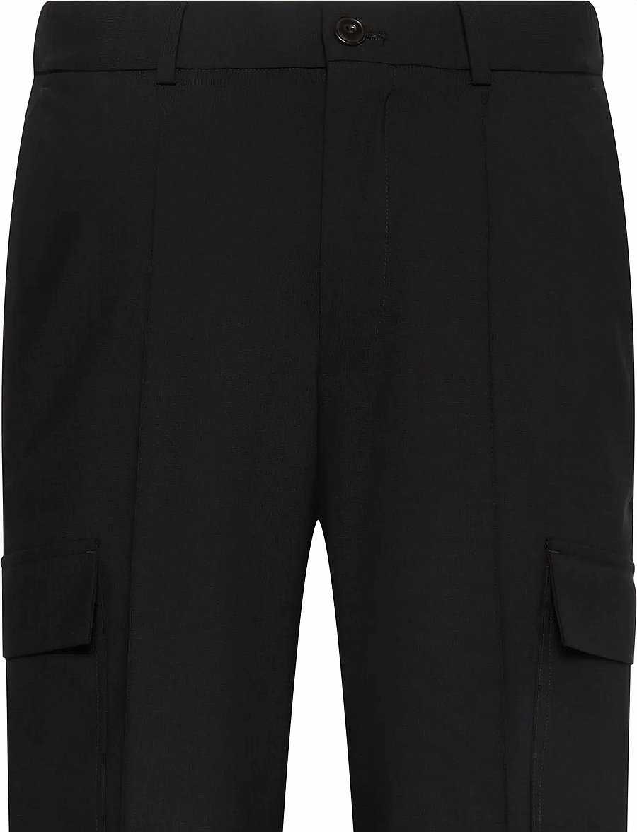 Calvin Klein - STRAIGHT BENGALINE CARGO PANTS - cargohose - black - 2