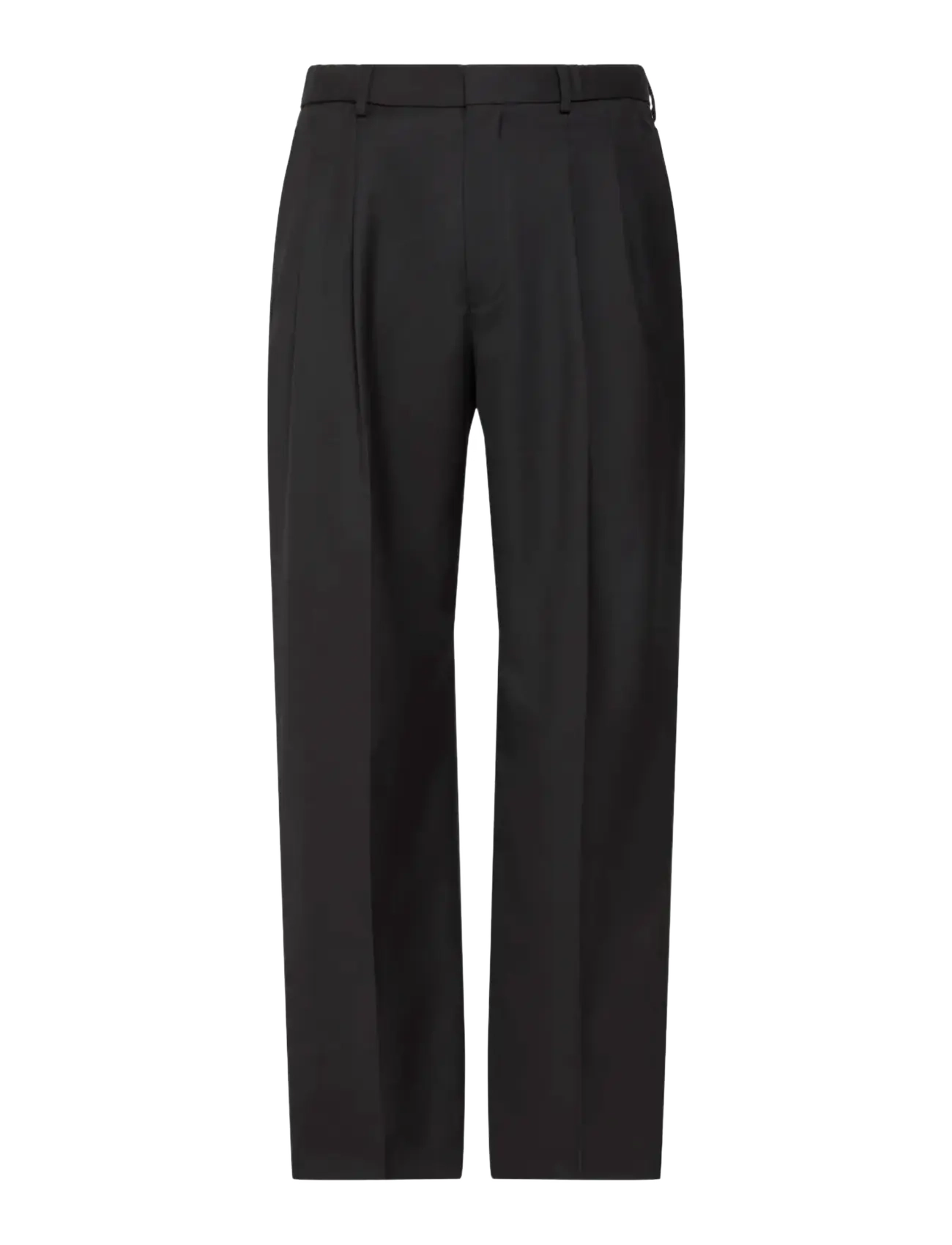 CALVIN KLEIN Wide Bein Travel Twill Wolle Trous Schwarz - 38 - Herren