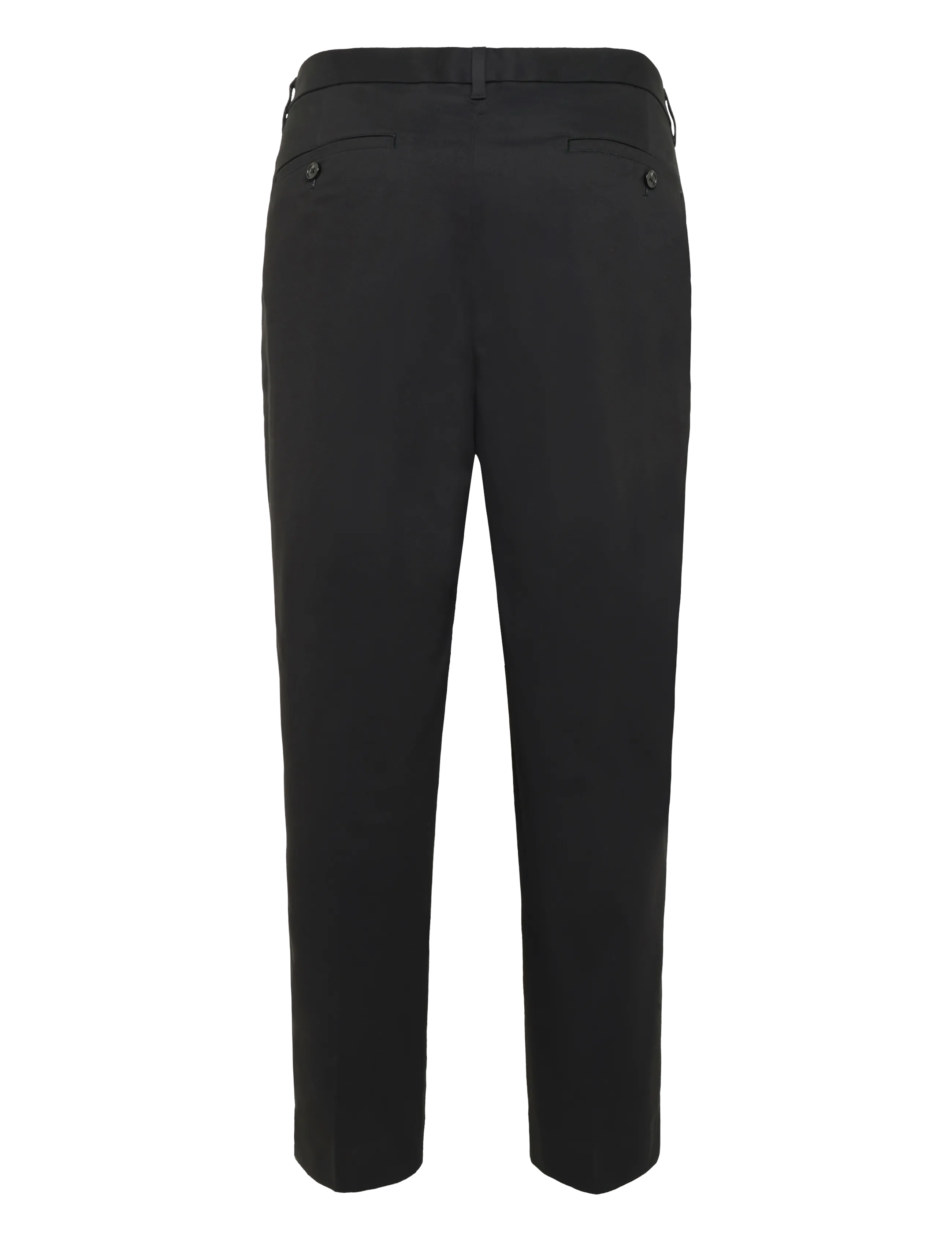 Calvin Klein - TAPERED PLTD SATEEN CHINO TROUSE - black - 1