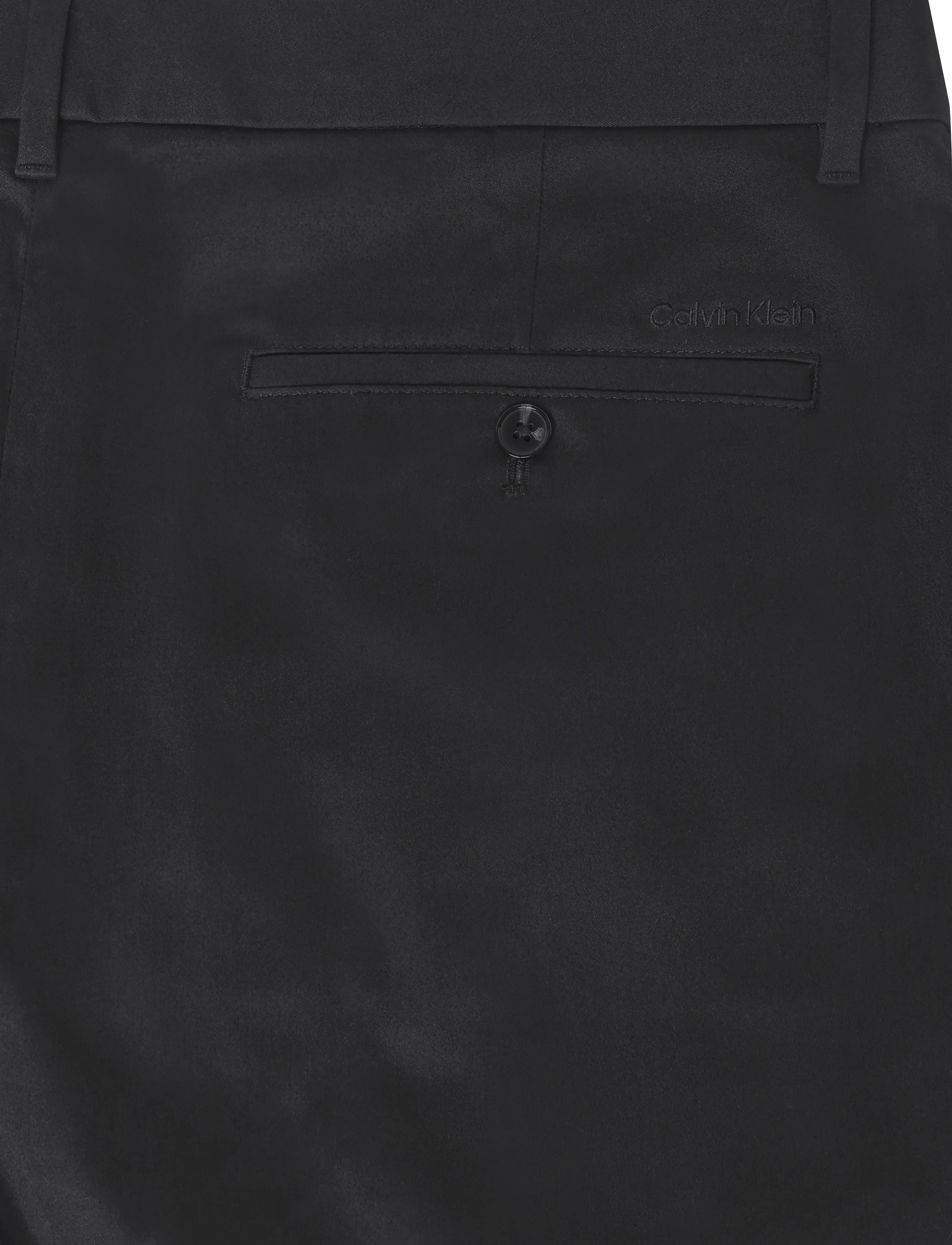 Calvin Klein - TAPERED PLTD SATEEN CHINO TROUSE - black - 2