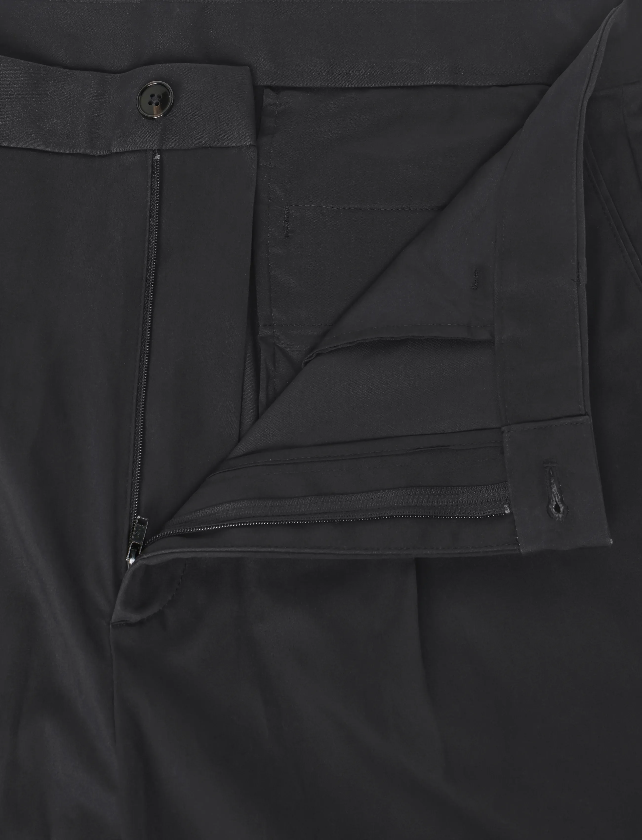 Calvin Klein - TAPERED PLTD SATEEN CHINO TROUSE - black - 3
