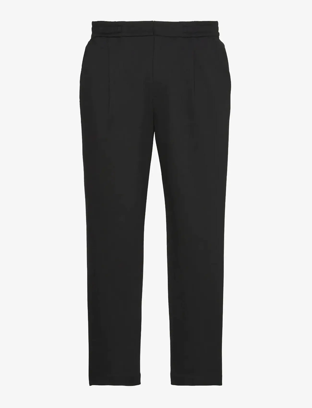 Calvin Klein - SLIM TAPERED KNIT PLEATED PANT - habitbukser - black - 1
