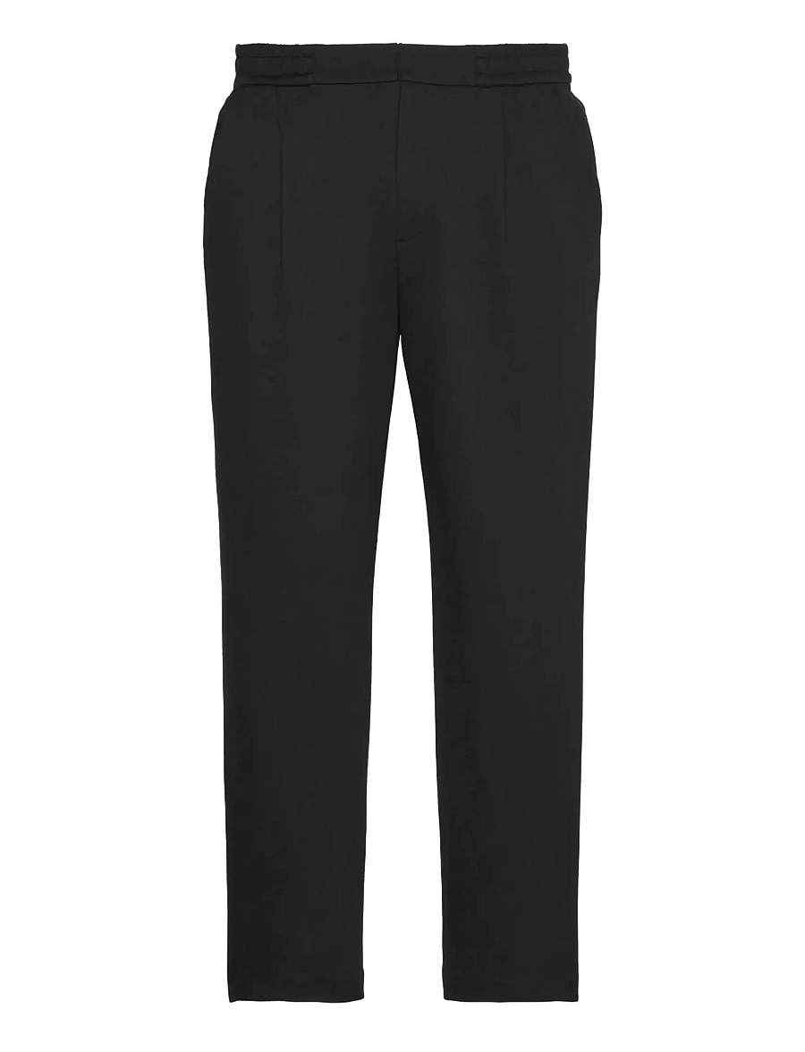 Calvin Klein - SLIM TAPERED KNIT PLEATED PANT - kostymbyxor - black - 2