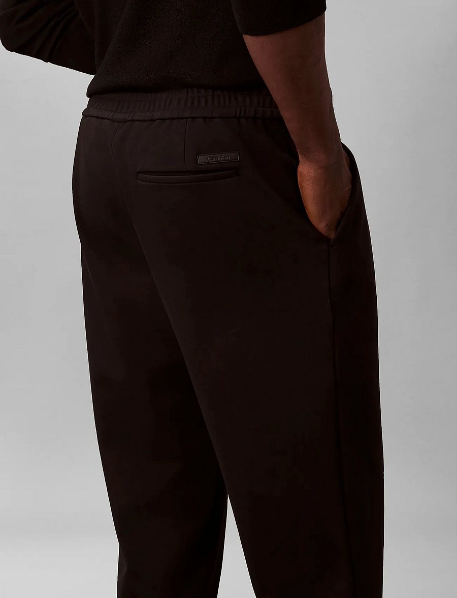 Calvin Klein - SLIM TAPERED KNIT PLEATED PANT - kostymbyxor - black - 3