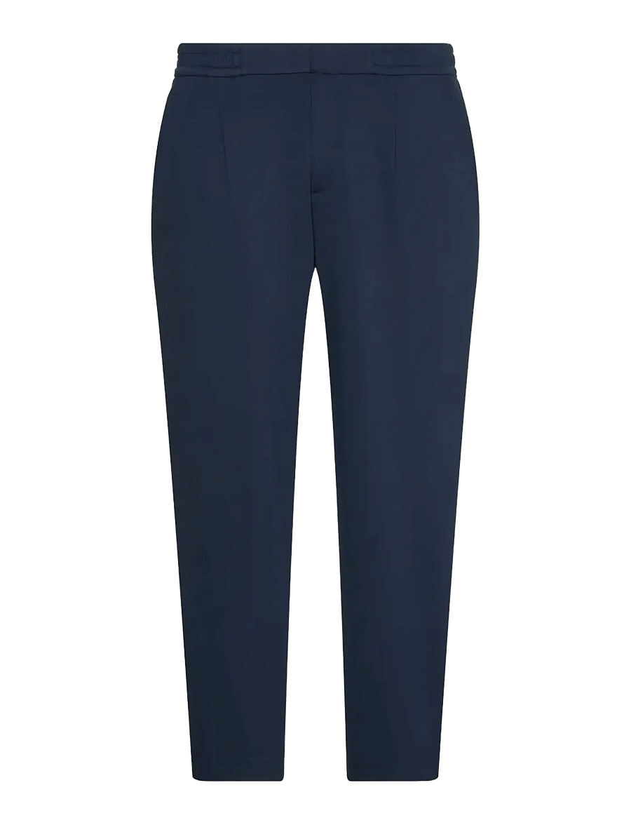 Calvin Klein - SLIM TAPERED KNIT PLEATED PANT - kostiuminės kelnės - dark sapphire - 1