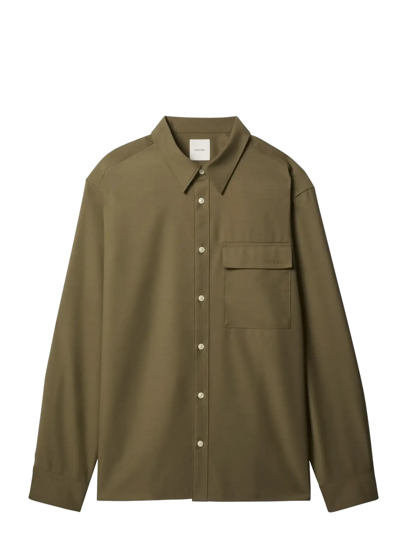 CALVIN KLEIN Ls Travel Twill Easy Shirt Khaki - XL - Herren