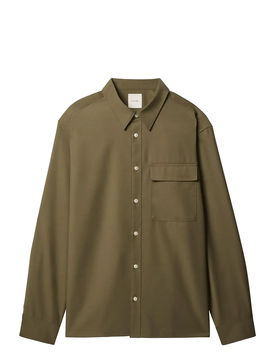 Calvin Klein - LS TRAVEL TWILL EASY SHIRT - casual skjorter - capers - 1