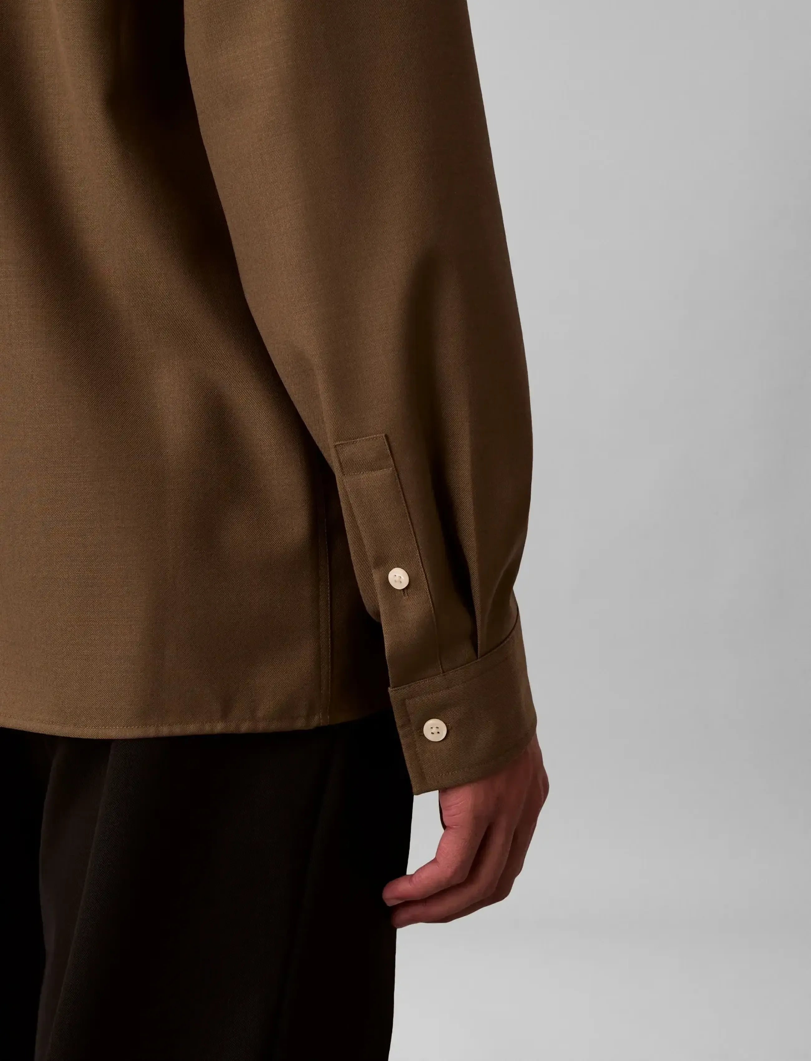 Calvin Klein - LS TRAVEL TWILL EASY SHIRT - casual skjorter - capers - 5