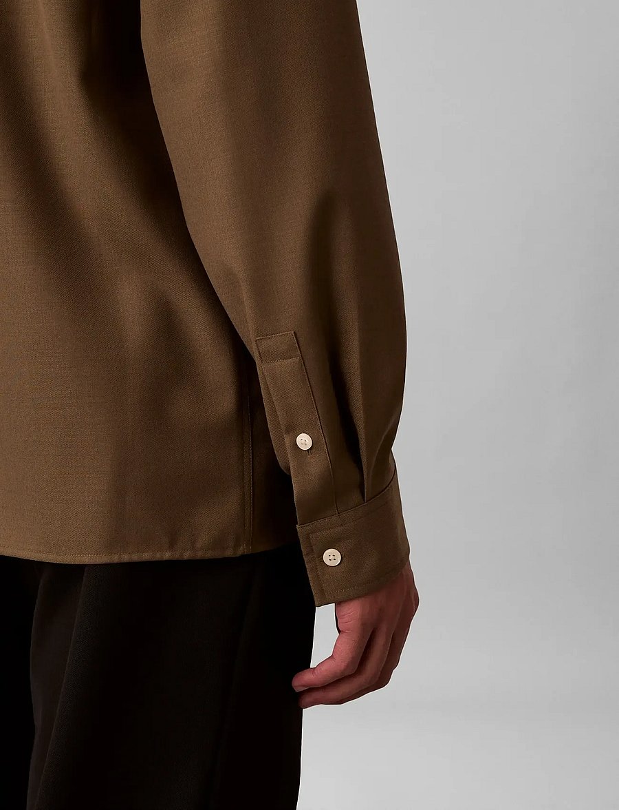 Calvin Klein - LS TRAVEL TWILL EASY SHIRT - casual skjorter - capers - 5