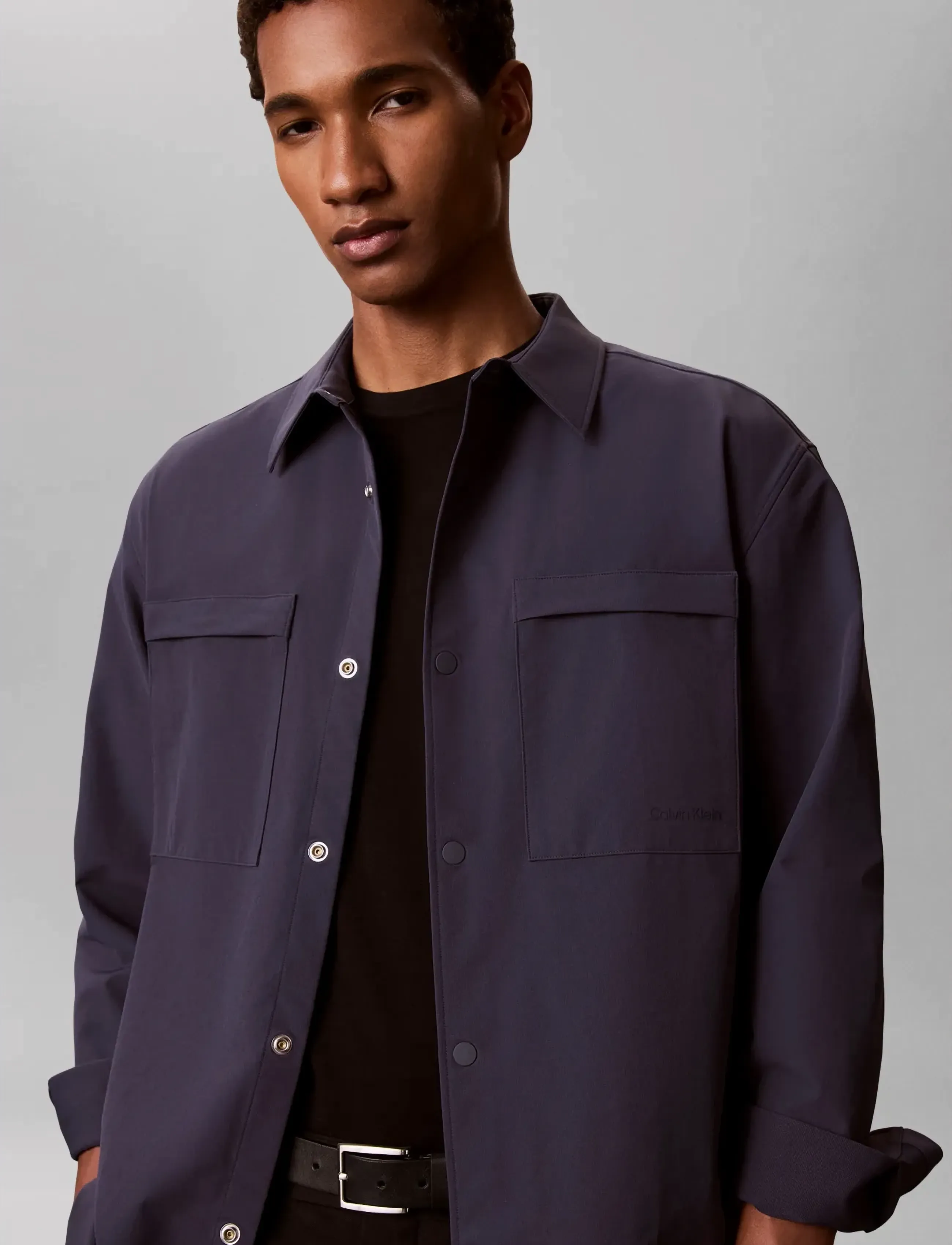 Calvin Klein Ls Tech Knit Dobby Relaxed Overs skjortor & blusar herr – bild 5