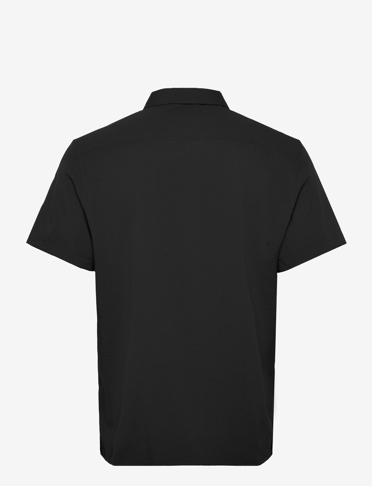 Calvin Klein - SS SOLID SEERSUCKER CLASSIC SHIR - kortærmede skjorter - black - 1