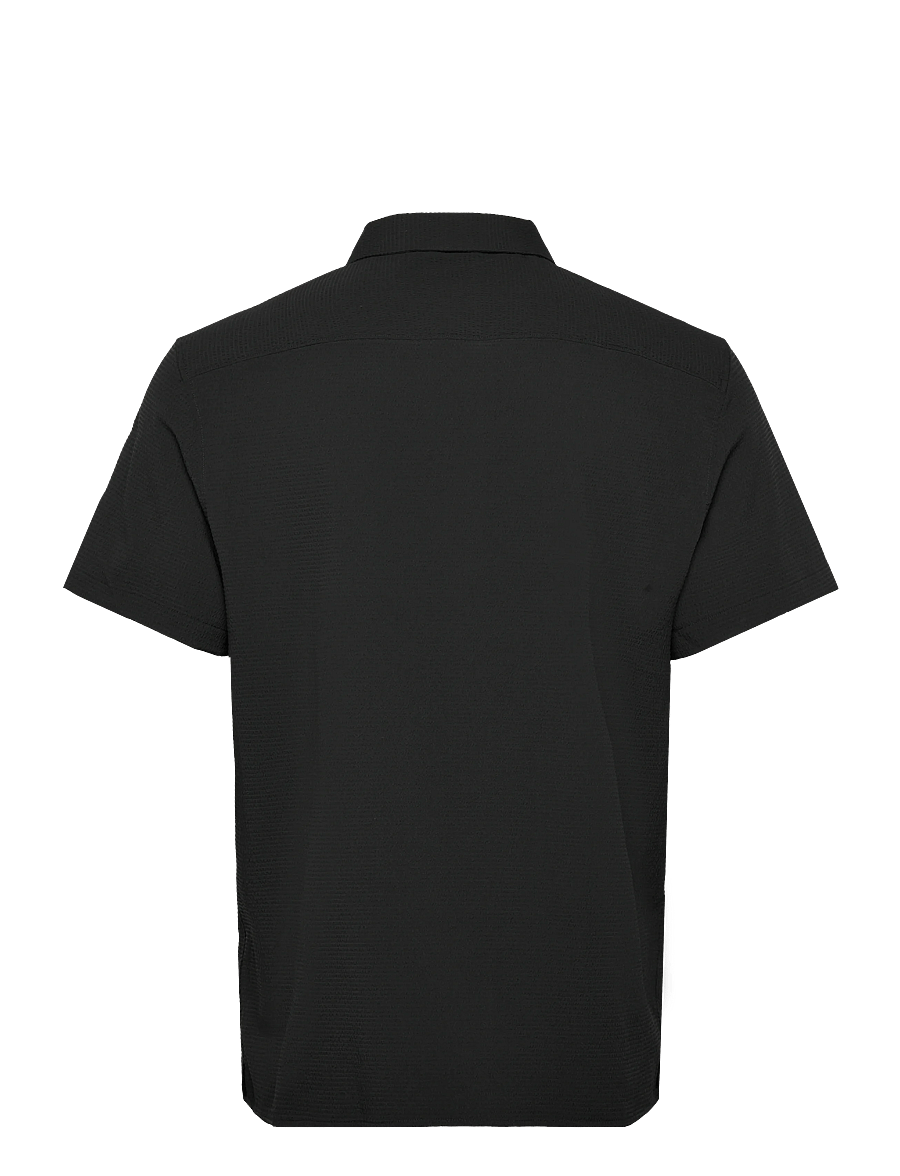 Calvin Klein - SS SOLID SEERSUCKER CLASSIC SHIR - short-sleeved shirts - black - 2