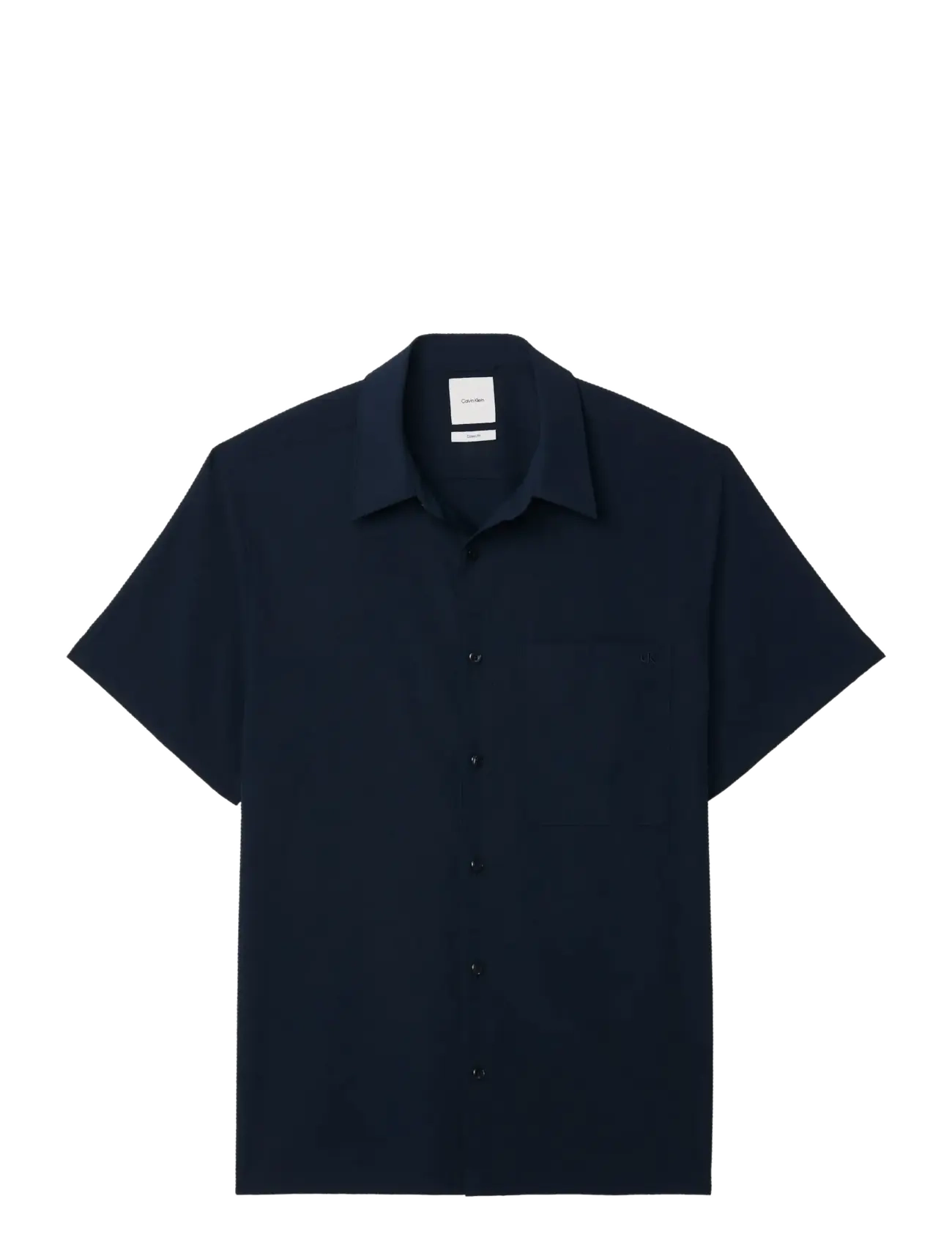 Calvin Klein SS SOLID SEERSUCKER CLASSIC SHIR - Calvin Klein - DARK SAPPHIRE / navy
