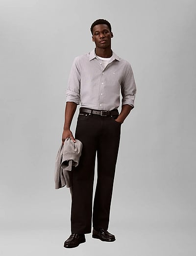 Ls Yd Stripe Seersucker Classic - Casual