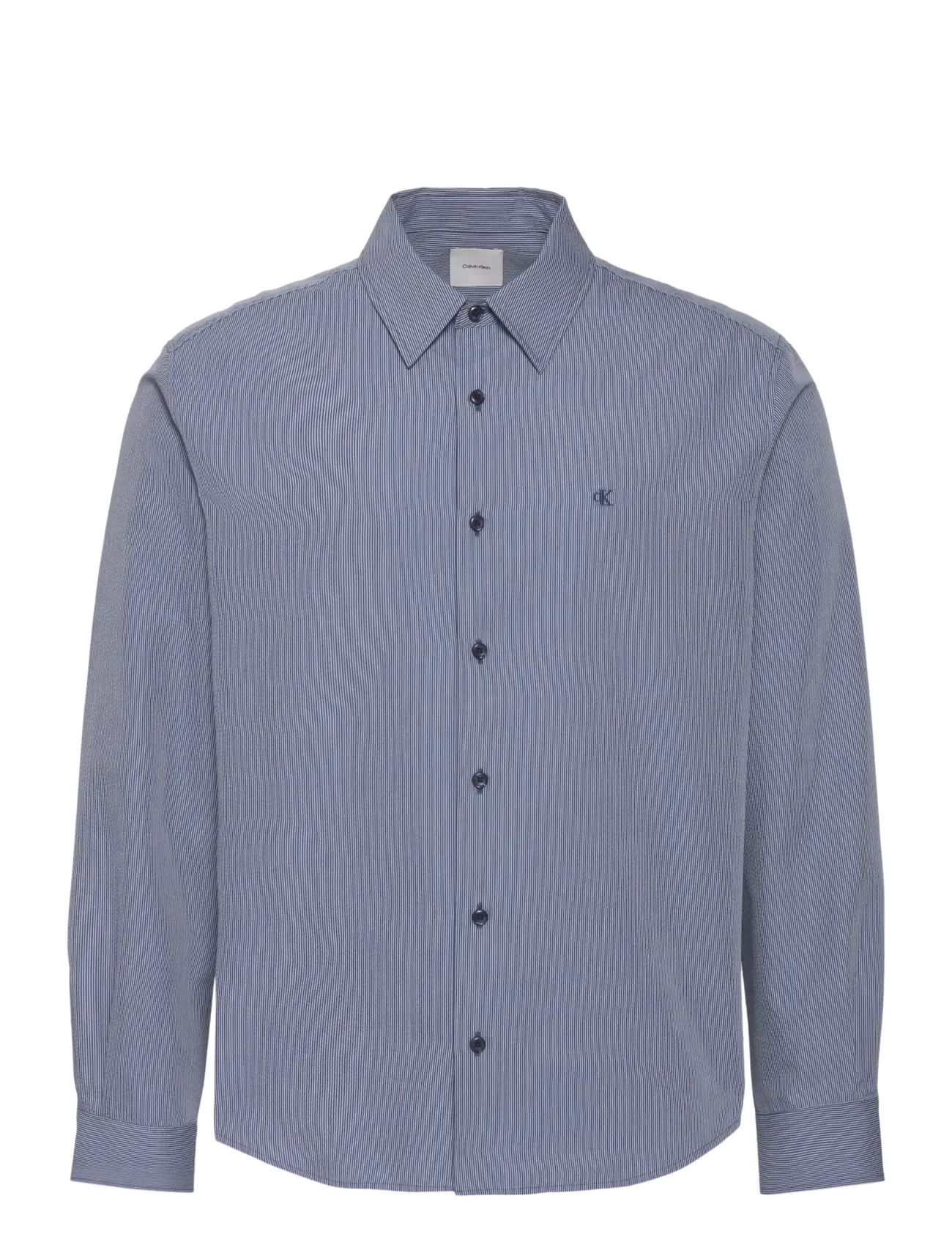 Calvin Klein LS YD STRIPE SEERSUCKER CLASSIC - Kleidung - DARK DENIM / blue