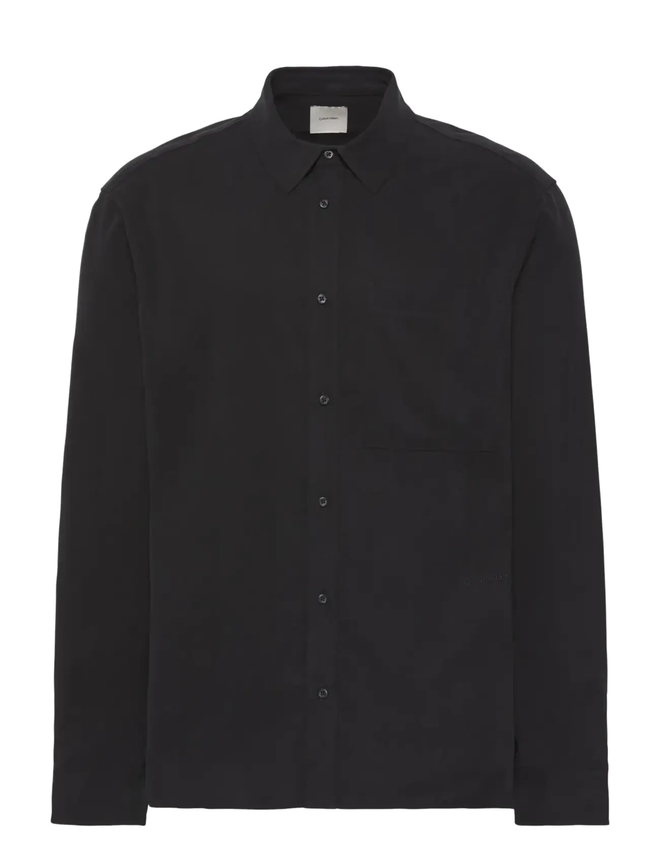 Calvin Klein - LS DRAPEY LYOCELL EASY SHIRT - casual hemden - black - 1