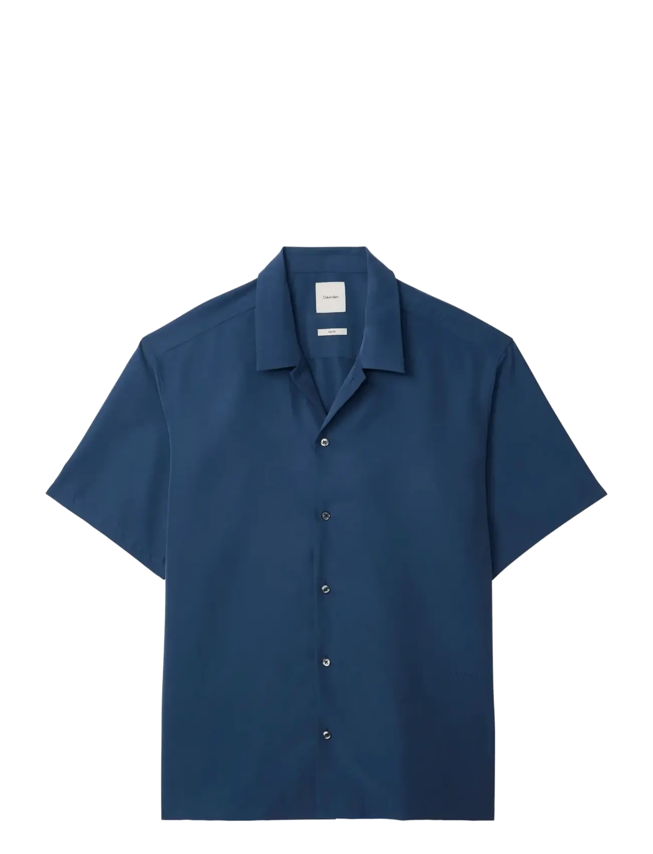 CALVIN KLEIN Ss Camp Collar Drapey Lyocell Ea Navy - XL - Herren