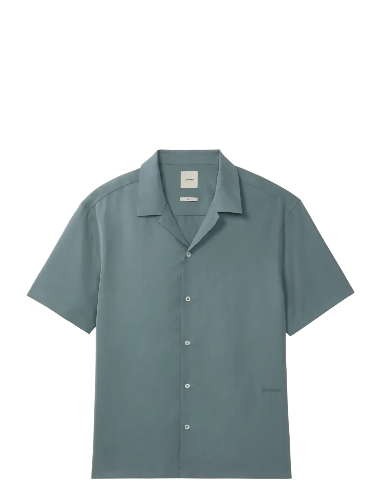 CALVIN KLEIN Ss Camp Collar Drapey Lyocell Ea Blau - M - Herren