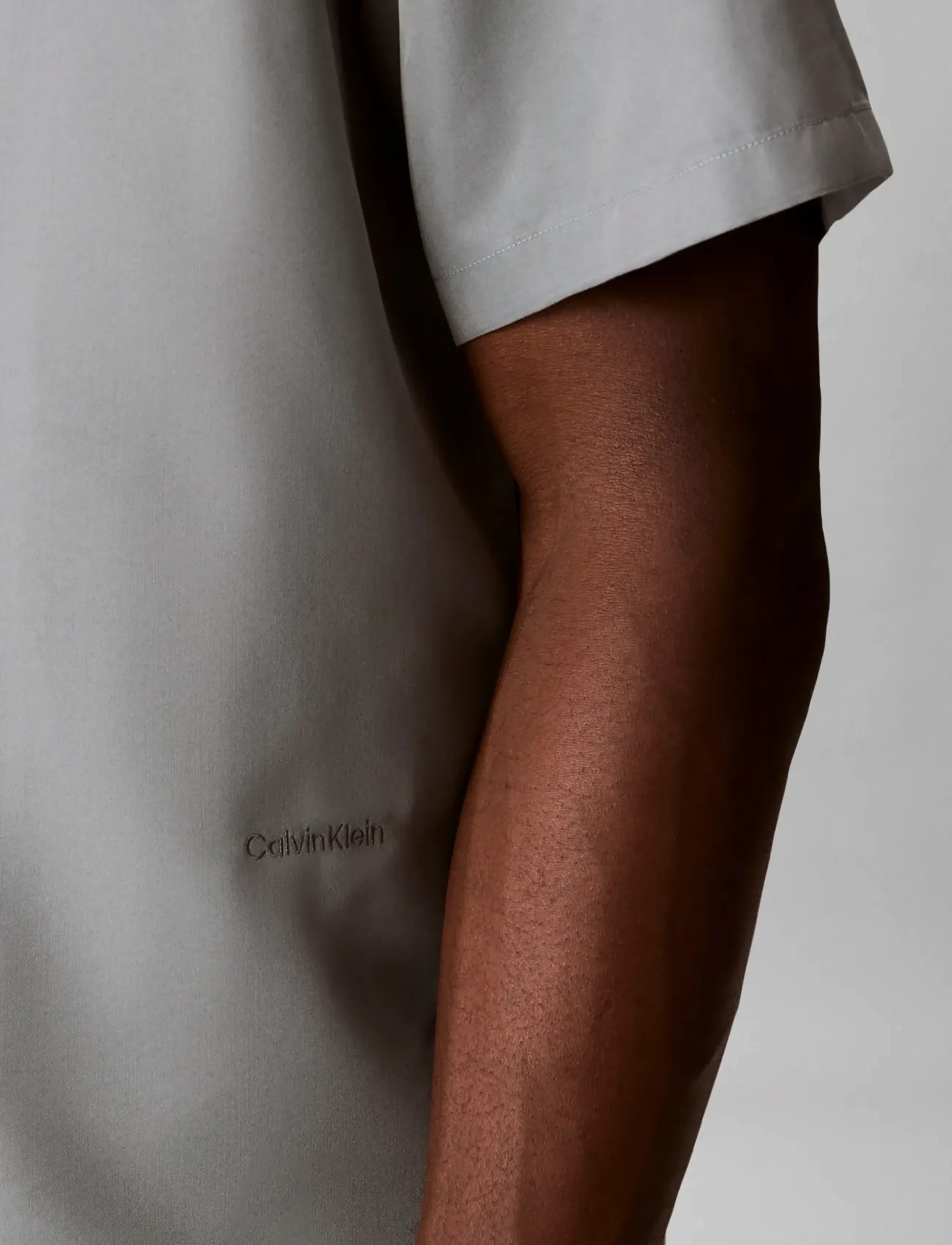 Calvin Klein - SS CAMP COLLAR DRAPEY LYOCELL EA - short-sleeved shirts - frosted spruce - 4
