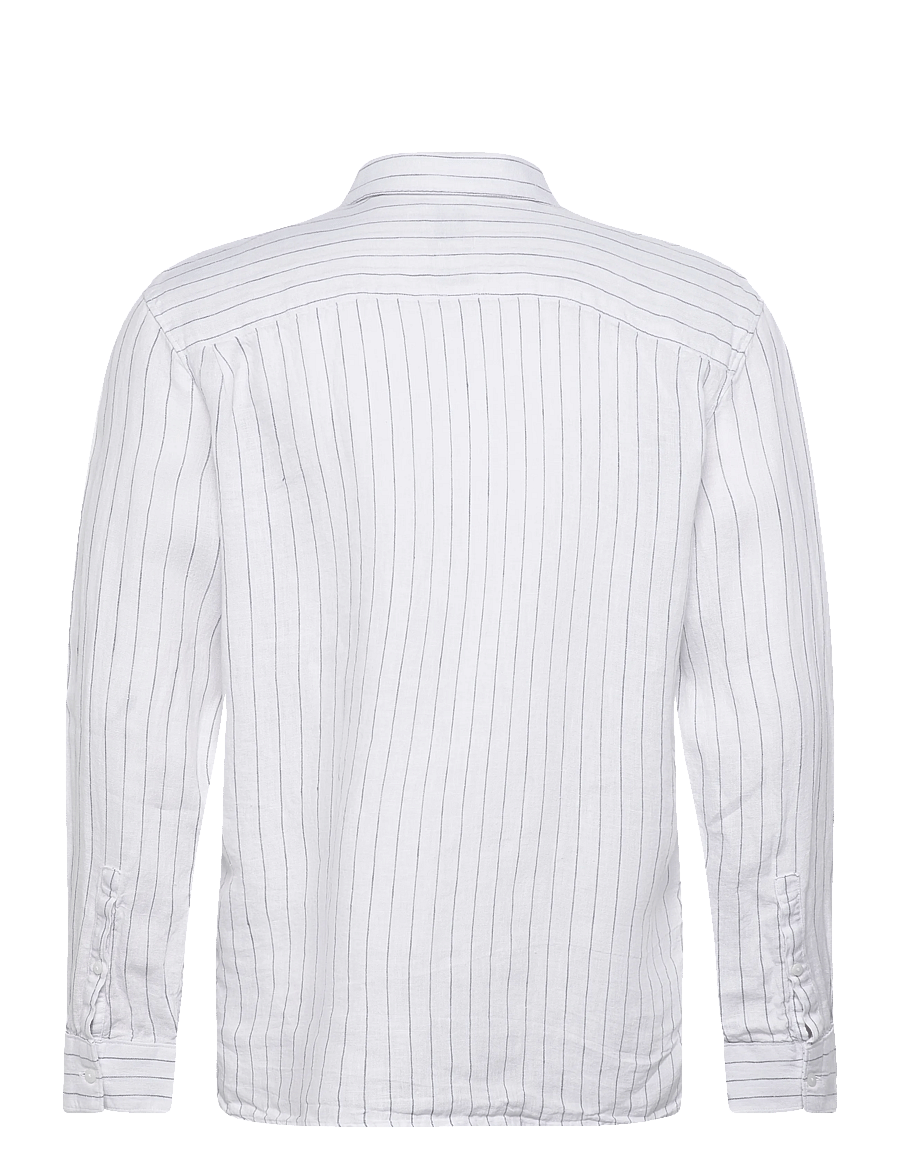 Calvin Klein - LS YD PINSTRIPE LINEN CLASSIC SH - gestreifte hemden - brilliant white - 2