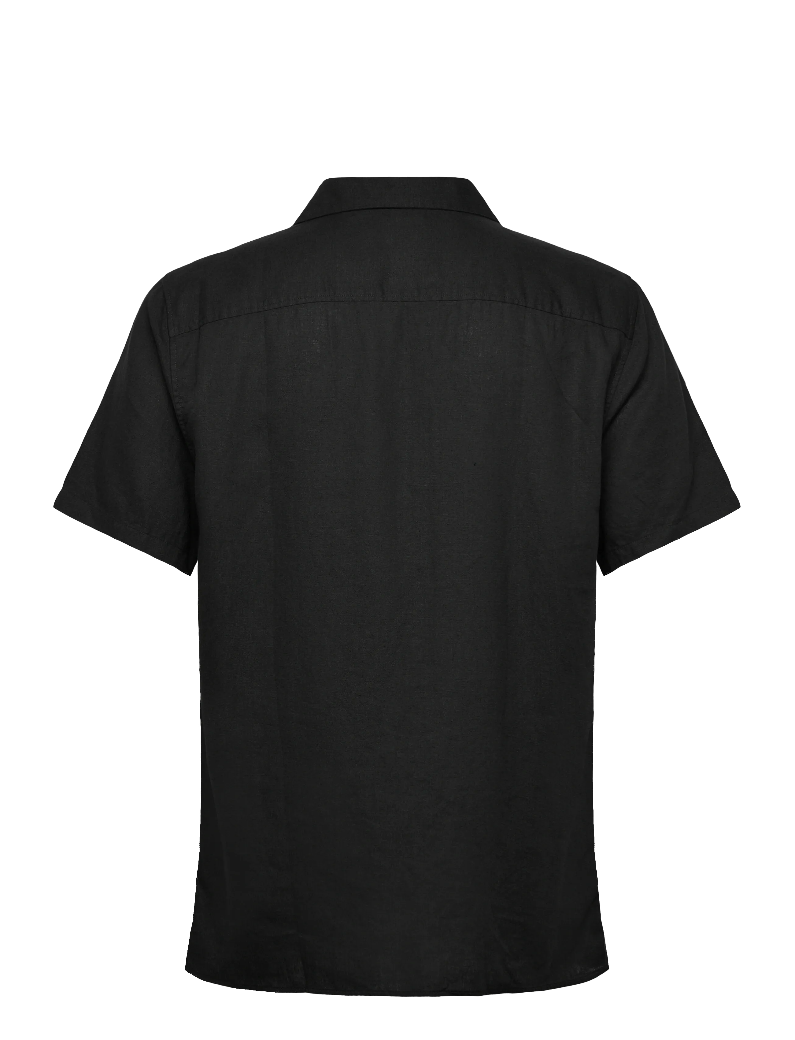 Calvin Klein - SS CAMP COLLAR SOLID LINEN CLASS - lühikeste varrukatega särgid - black - 2