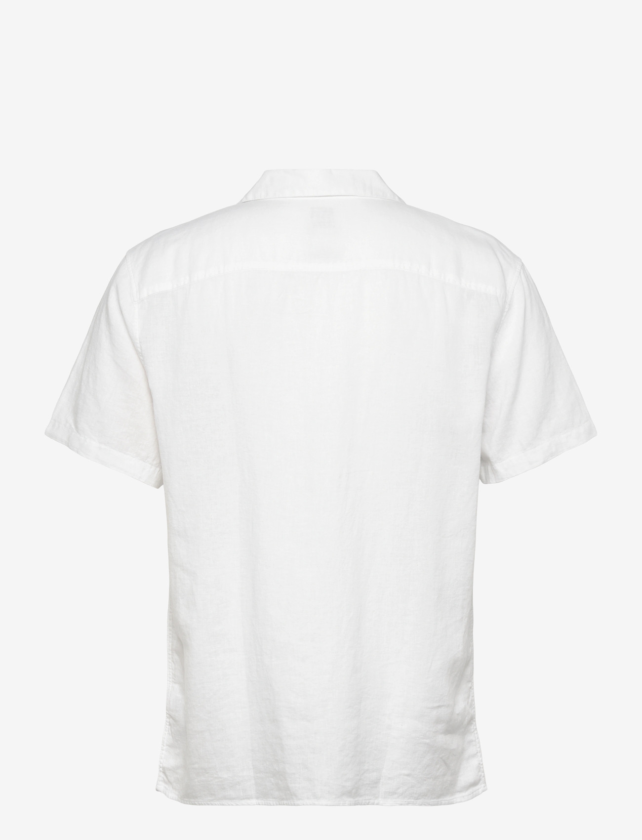 Calvin Klein - SS CAMP COLLAR SOLID LINEN CLASS - krótki rękaw - brilliant white - 1