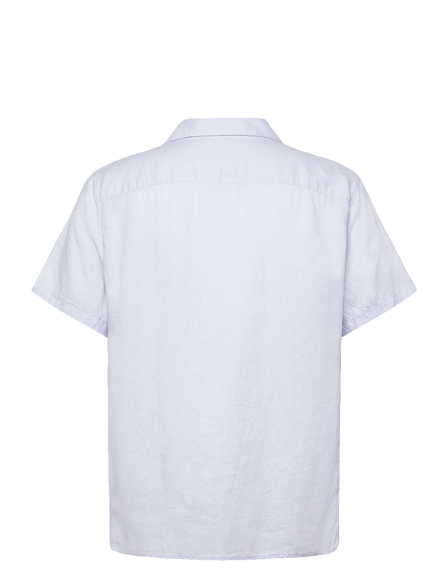 Calvin Klein - SS CAMP COLLAR SOLID LINEN CLASS - kortärmade skjortor - heavenly iris - 2