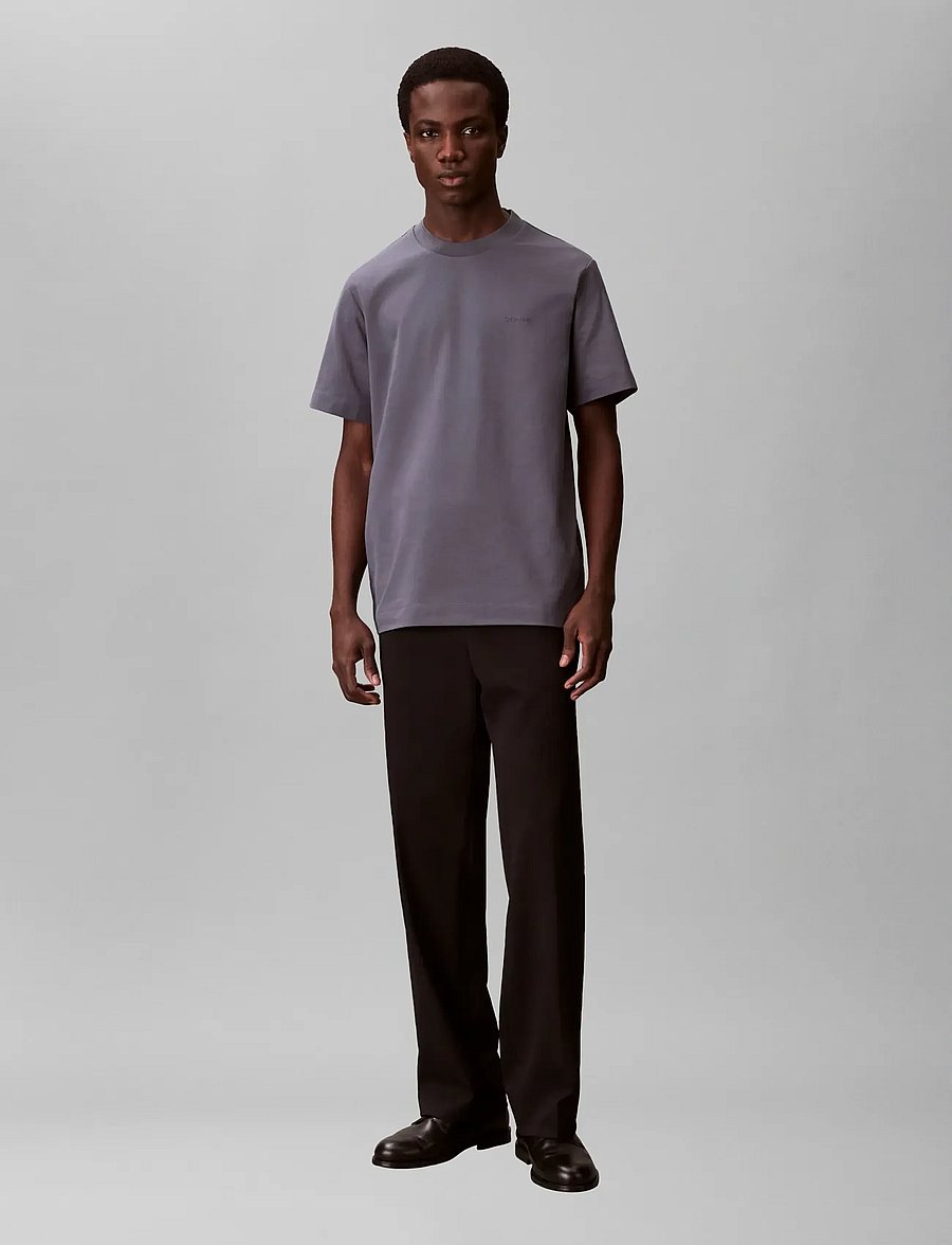 Calvin Klein - SS COOLING PIQUE CREWNK TEE - kurzärmelige t-shirts - turbulence - 0