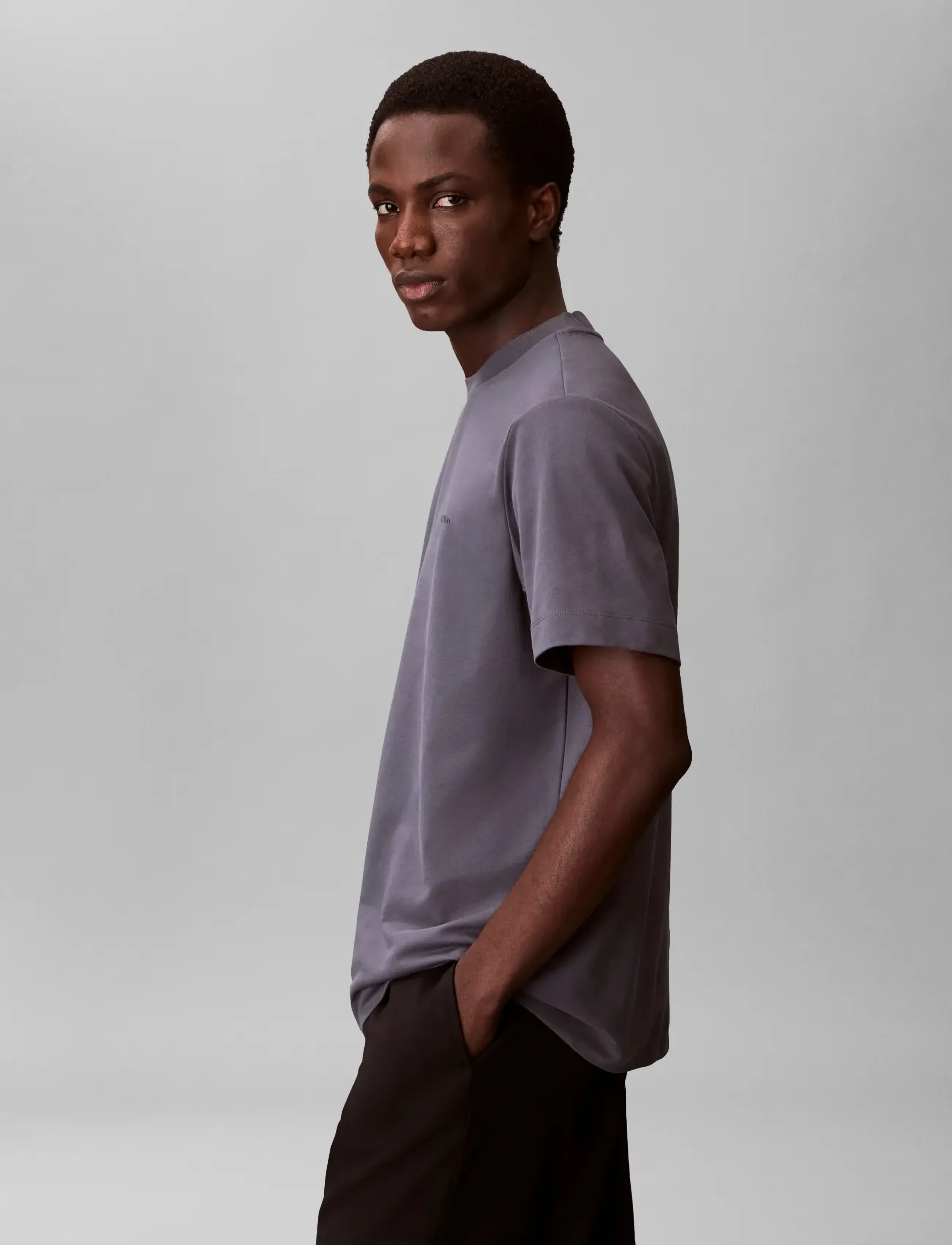 Calvin Klein - SS COOLING PIQUE CREWNK TEE - lühikeste varrukatega t-särgid - turbulence - 4