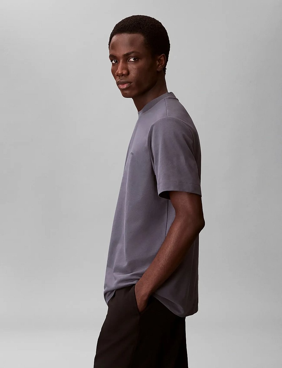 Calvin Klein - SS COOLING PIQUE CREWNK TEE - kurzärmelige t-shirts - turbulence - 4