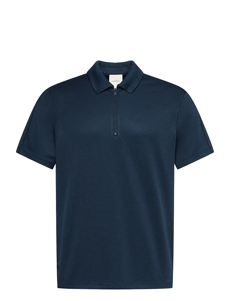 Calvin Klein - SS SLIM STRETCH MESH PIQUE POLO - kortärmade pikéer - dark sapphire - 1
