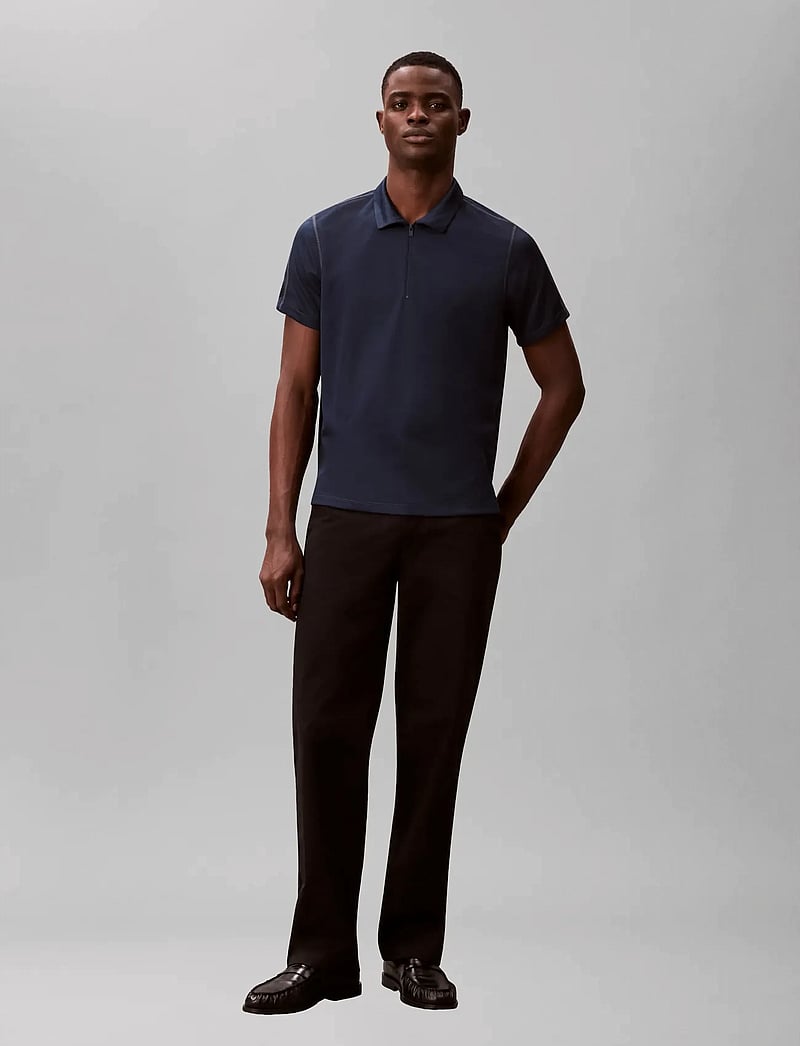 Calvin Klein - SS SLIM STRETCH MESH PIQUE POLO - kurzärmelig - dark sapphire - 0