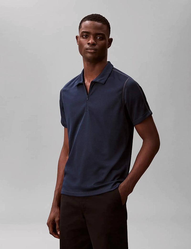 Calvin Klein - SS SLIM STRETCH MESH PIQUE POLO - kurzärmelig - dark sapphire - 3