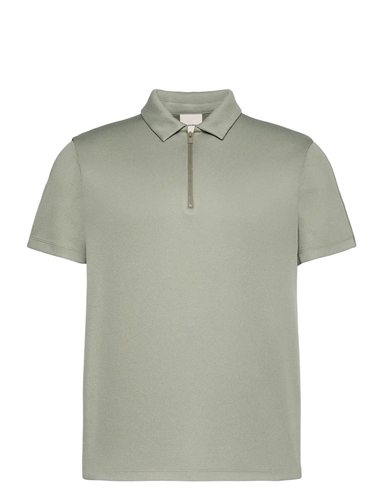 CALVIN KLEIN Ss Slim Stretch Mesh Pique Polo Khaki - S - Herren