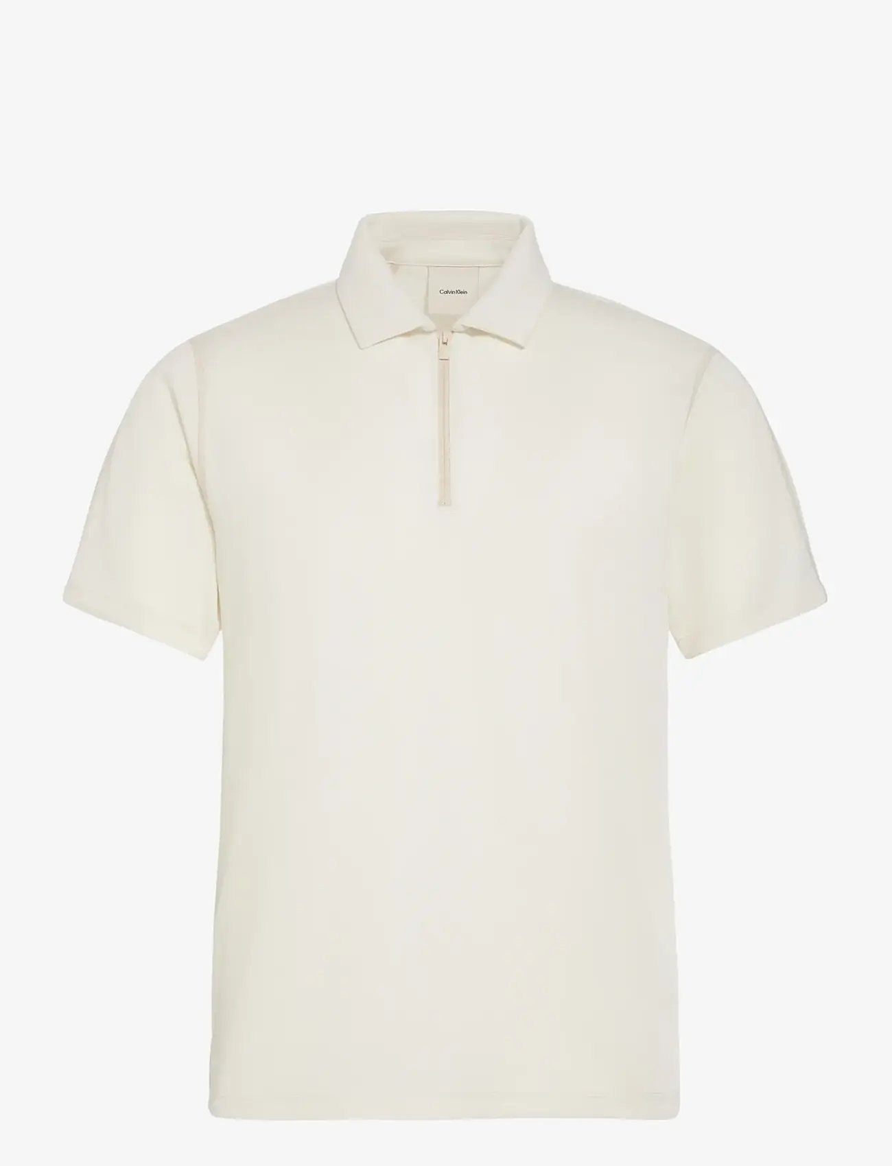 Calvin Klein - SS SLIM STRETCH MESH PIQUE POLO - kortærmede poloer - tofu - 1