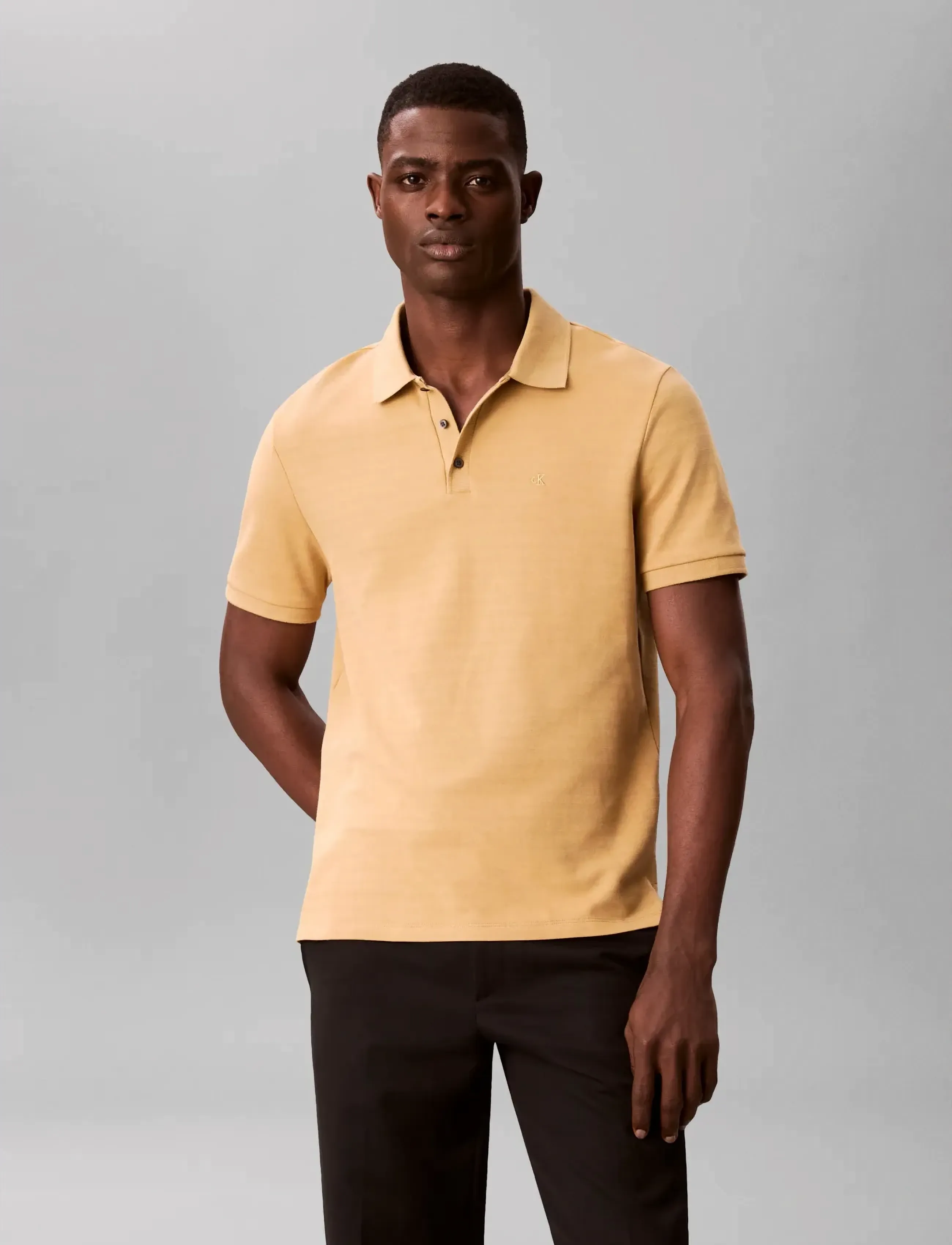 Calvin Klein - SS TONAL STRIPE POLO - short-sleeved polos - antelope - 3