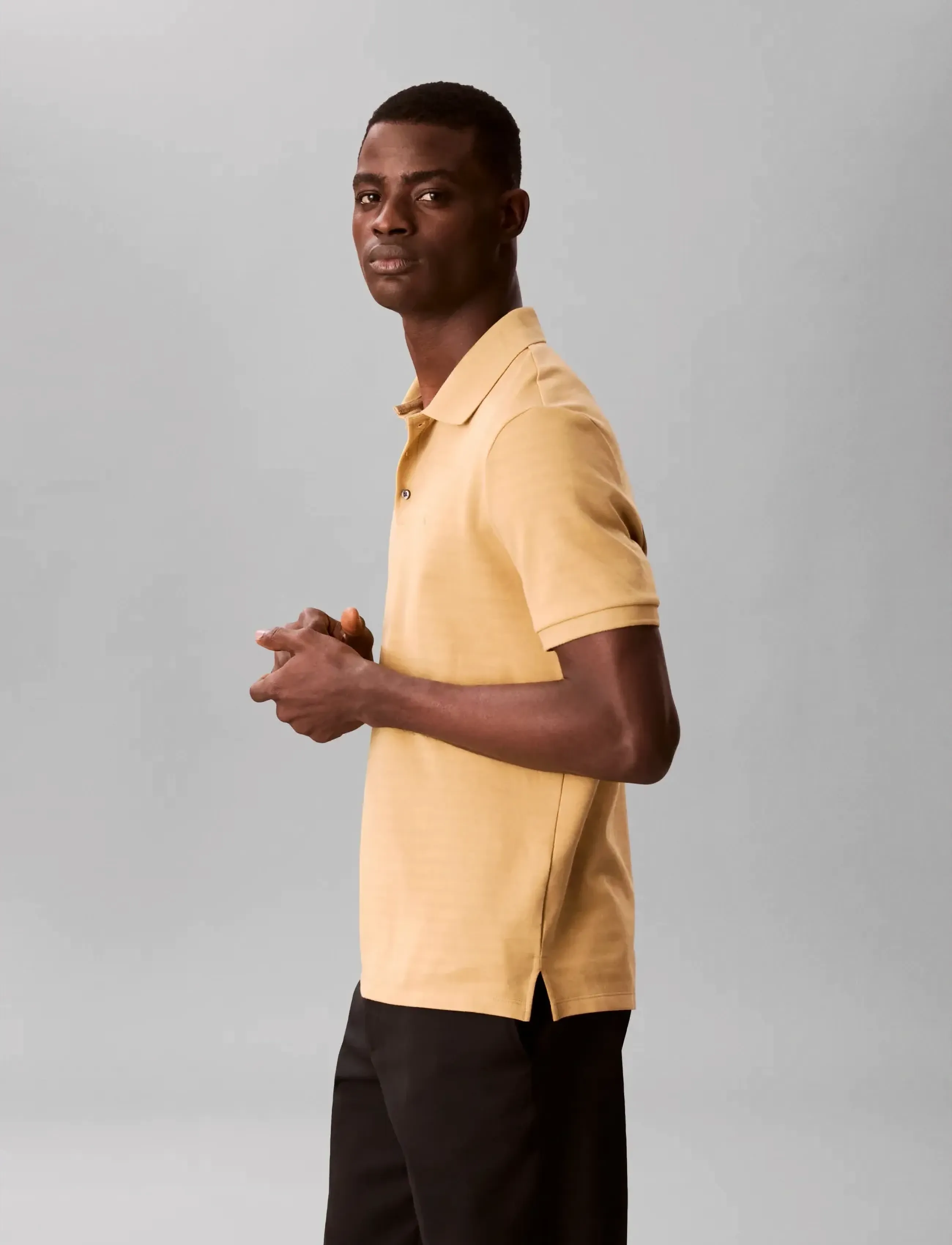 Calvin Klein - SS TONAL STRIPE POLO - short-sleeved polos - antelope - 4