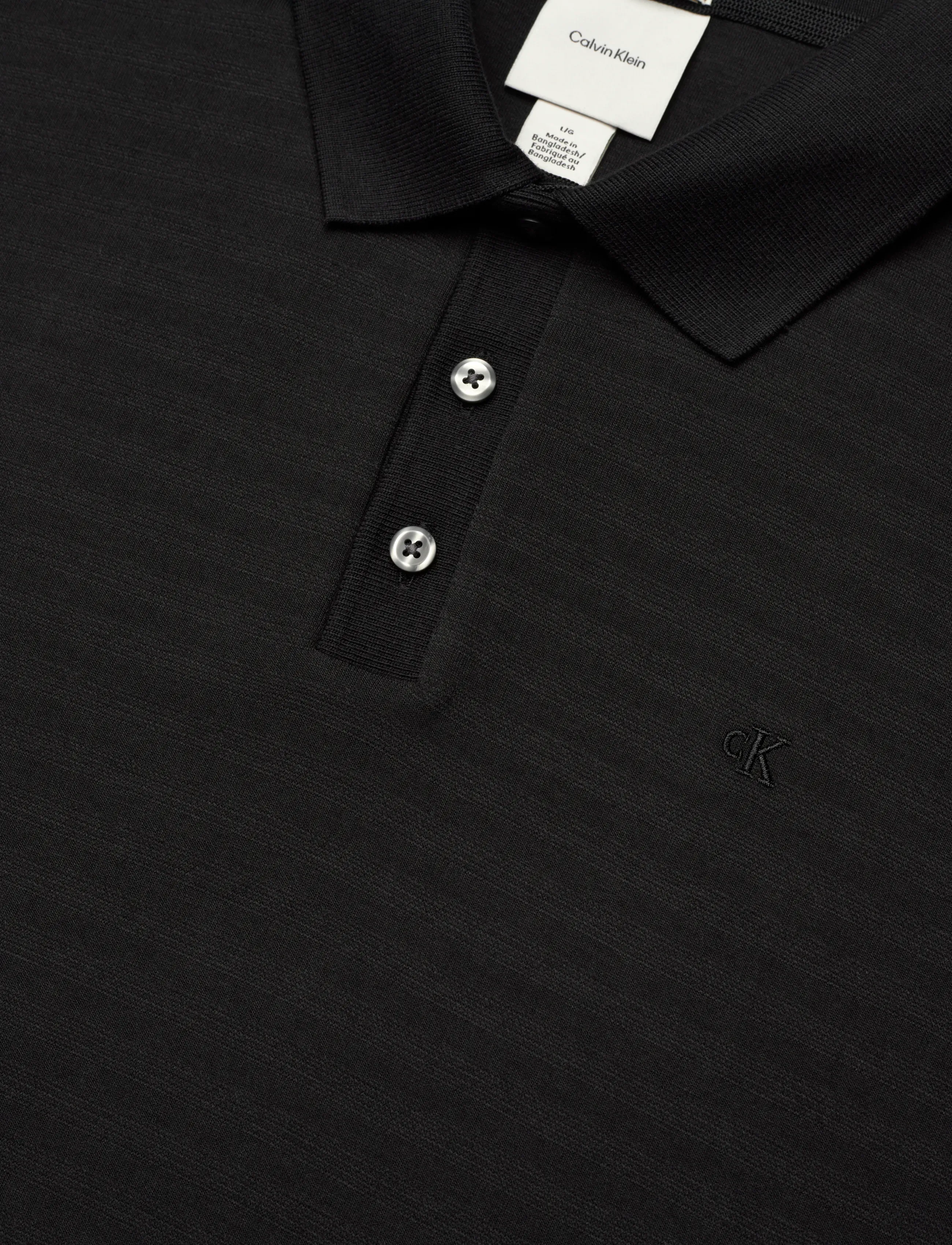 Calvin Klein - SS TONAL STRIPE POLO - short-sleeved polos - black - 2