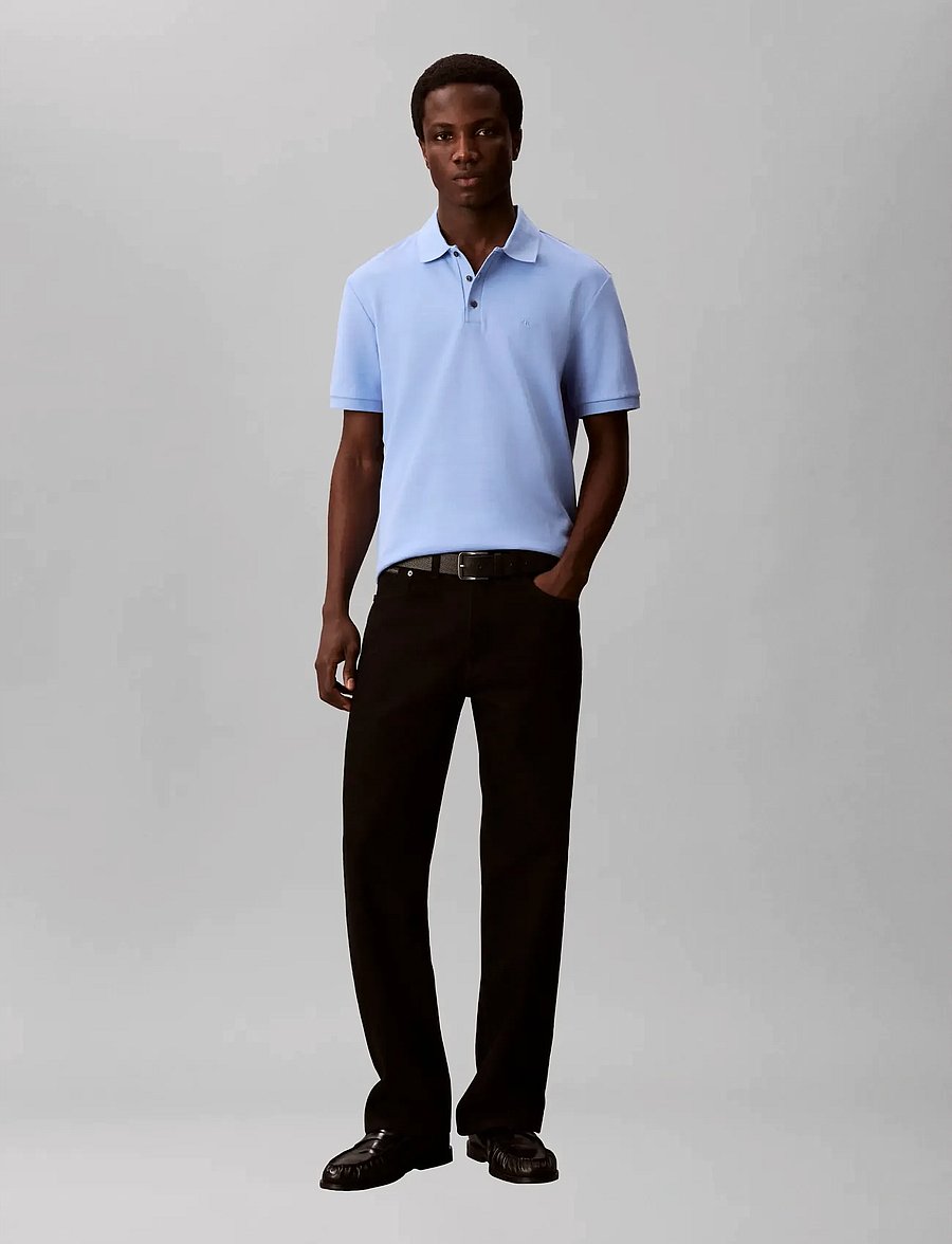 Calvin Klein - SS TONAL STRIPE POLO - kurzärmelig - blue descent - 0