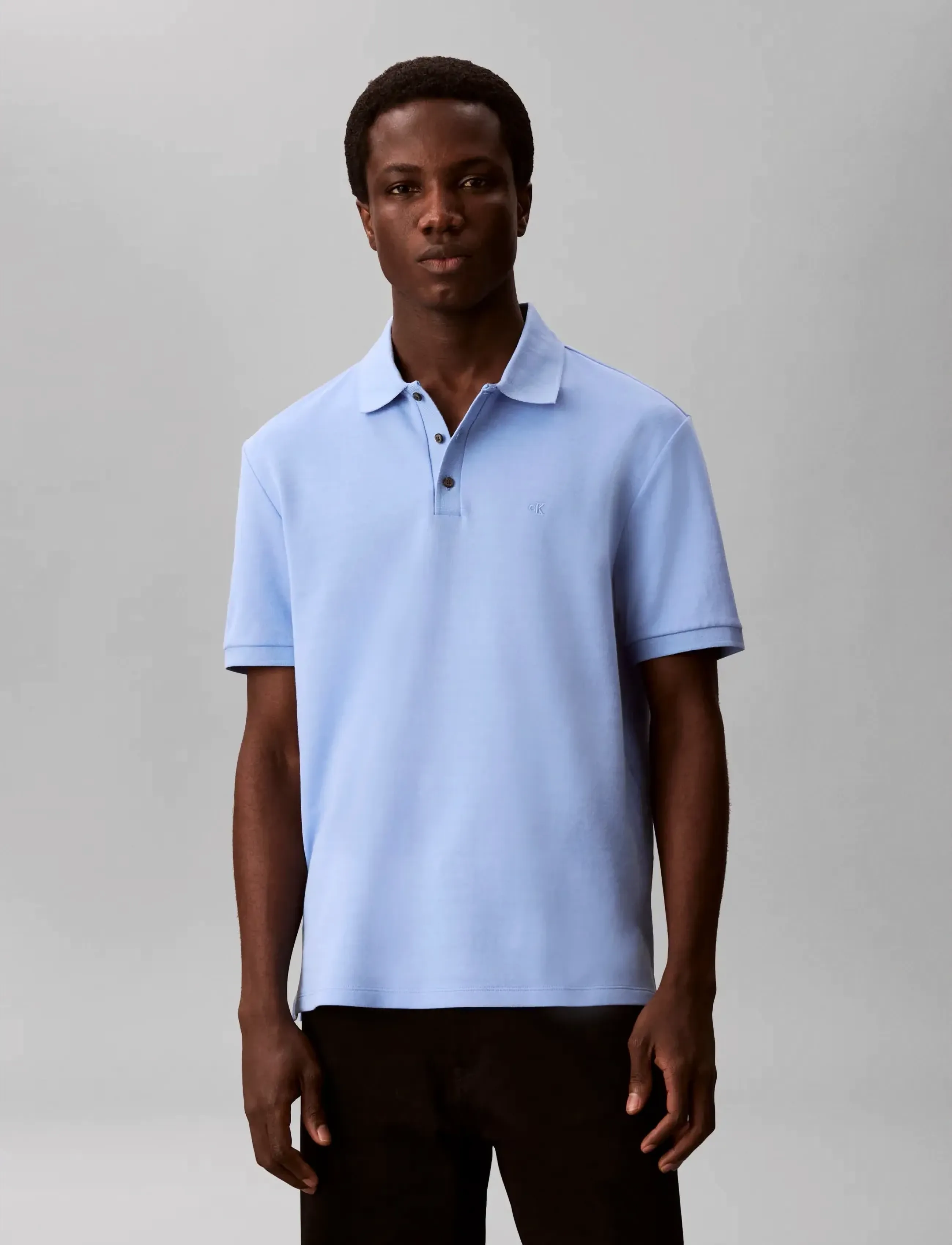Calvin Klein - SS TONAL STRIPE POLO - short-sleeved polos - blue descent - 3