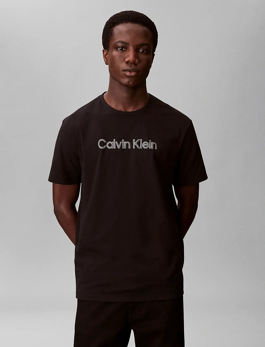 Calvin Klein - SS TONAL STRIPE POLO - kortärmade pikéer - nearly navy - 1