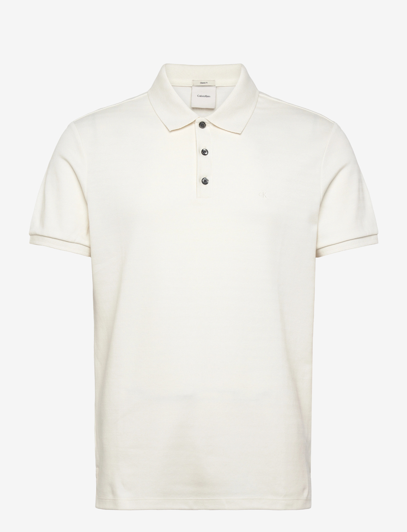 Calvin Klein - SS TONAL STRIPE POLO - kortærmede poloer - tofu - 0