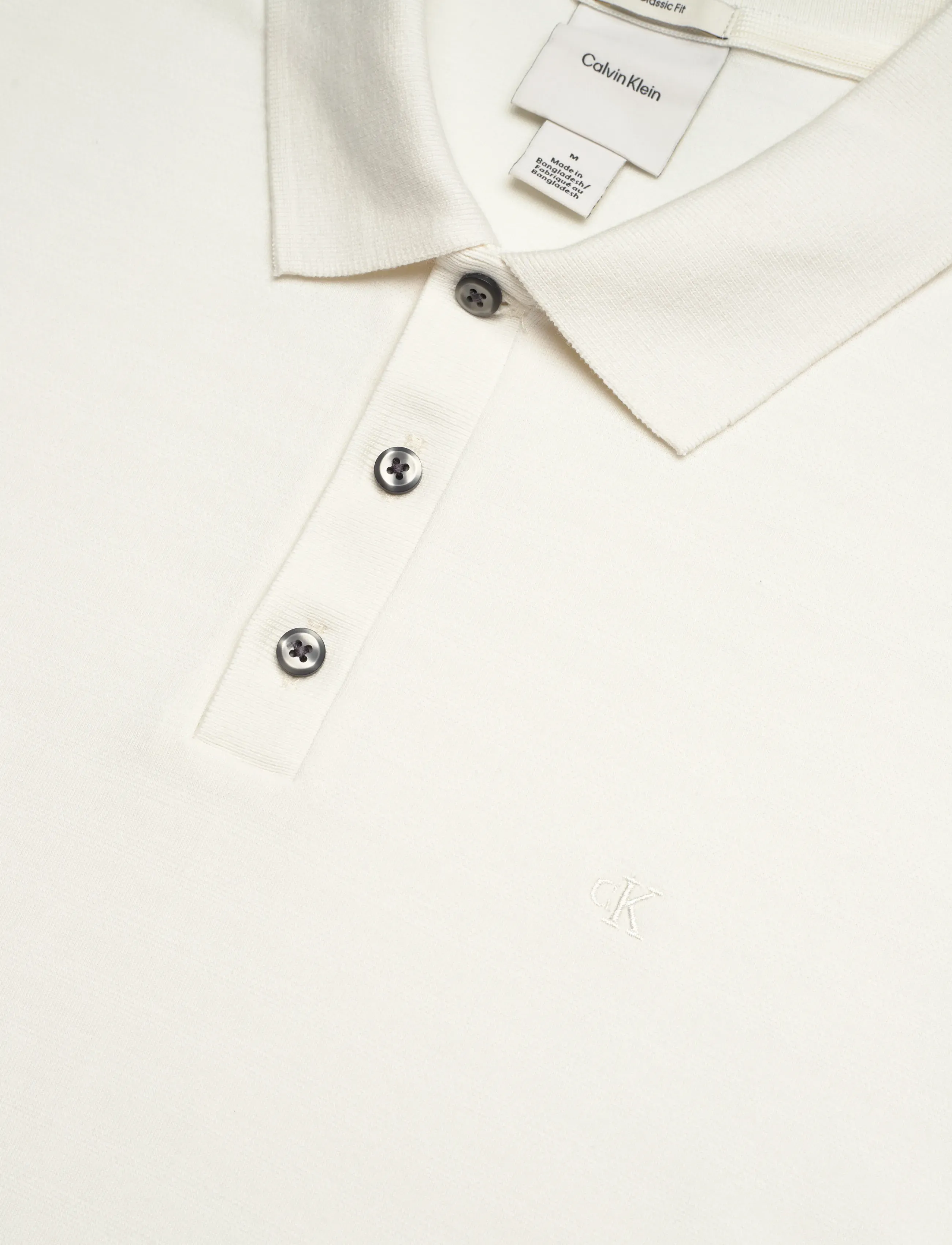 Calvin Klein - SS TONAL STRIPE POLO - kurzärmelig - tofu - 2