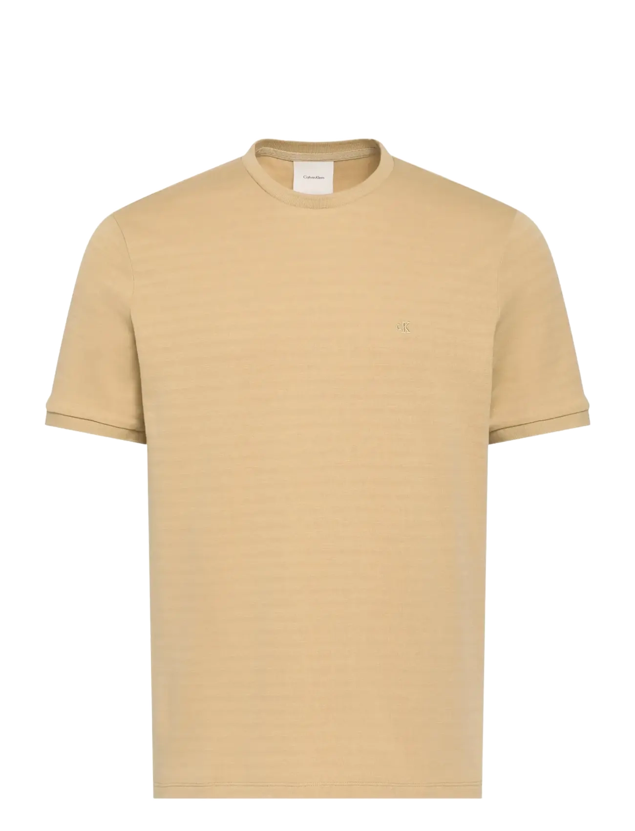 CALVIN KLEIN Ss Tonal Stripe Crewnk Tee Beige - XL - Herren