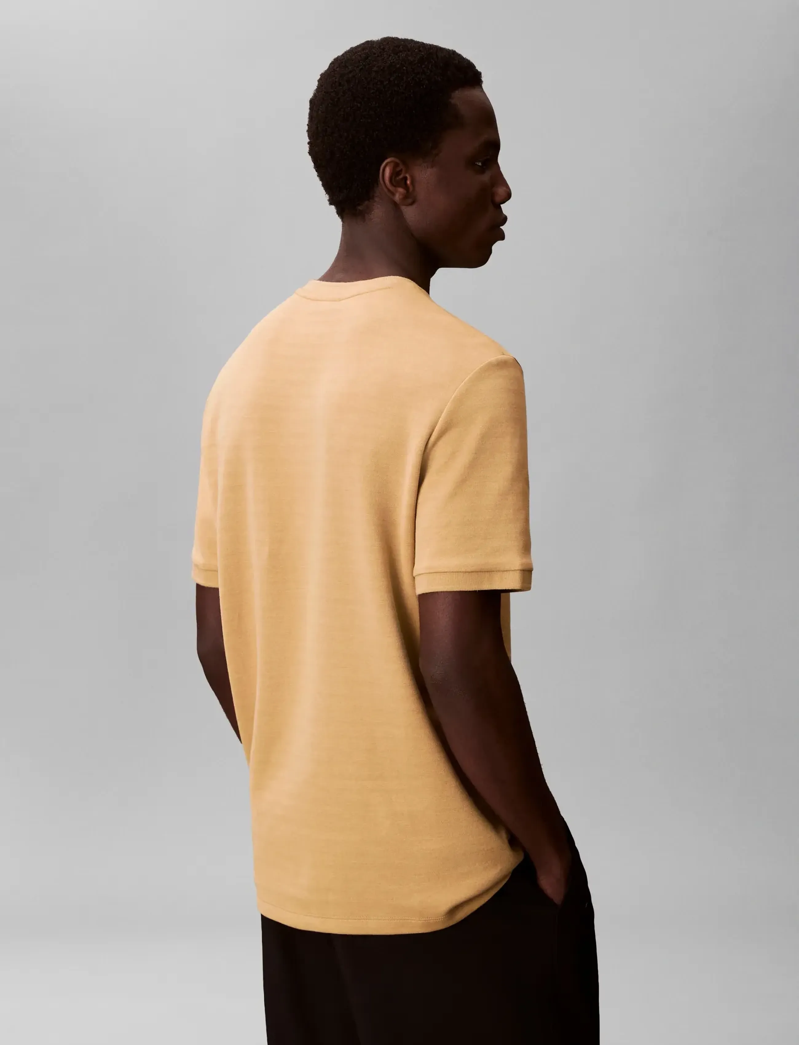 Calvin Klein - SS TONAL STRIPE CREWNK TEE - kortærmede t-shirts - antelope - 2