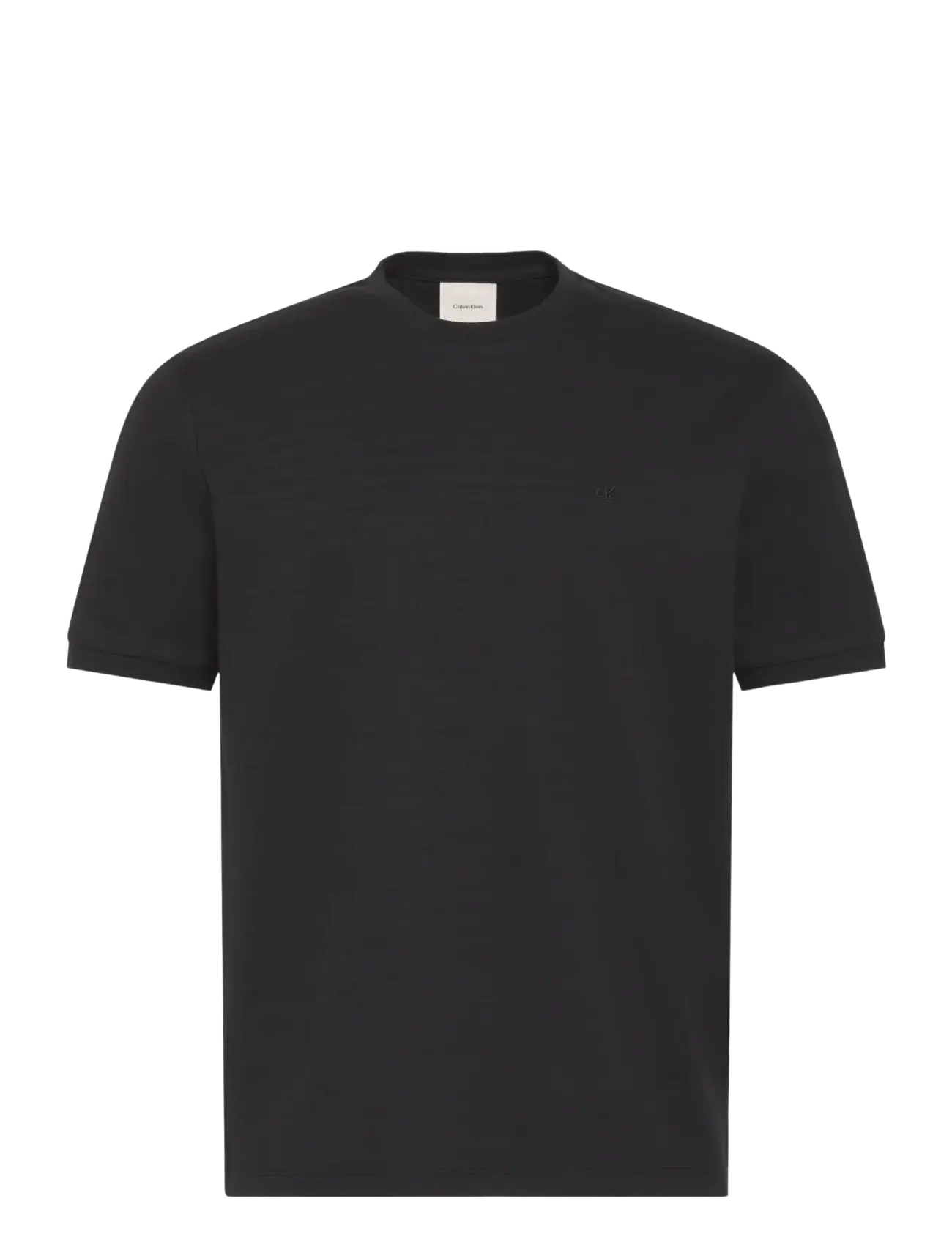 CALVIN KLEIN Ss Tonal Stripe Crewnk Tee Schwarz - XL - Herren